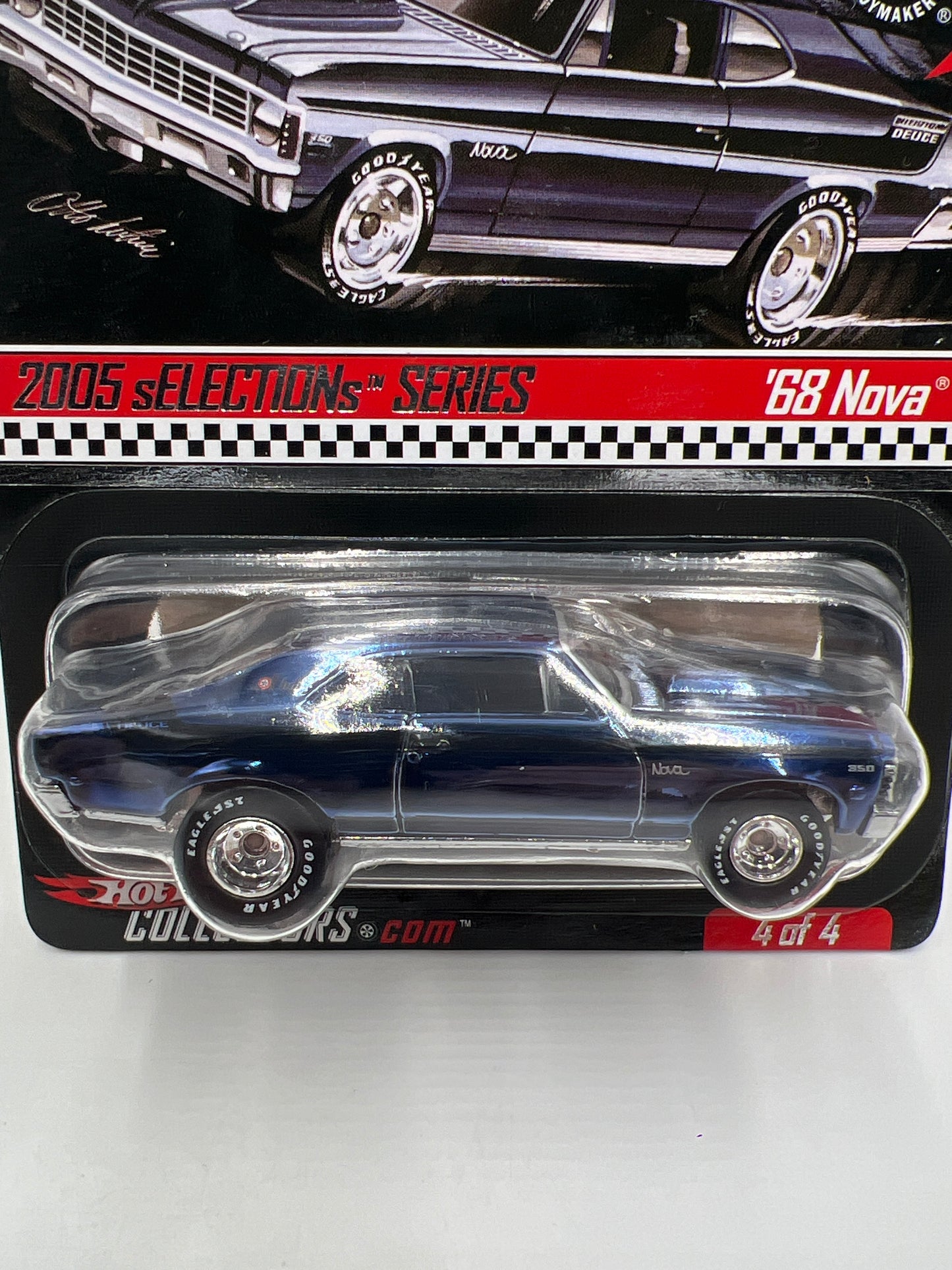 2005 Hot Wheels RLC sELECTIONs Series 2380/7950 68 Nova Dark Blue W/Protector