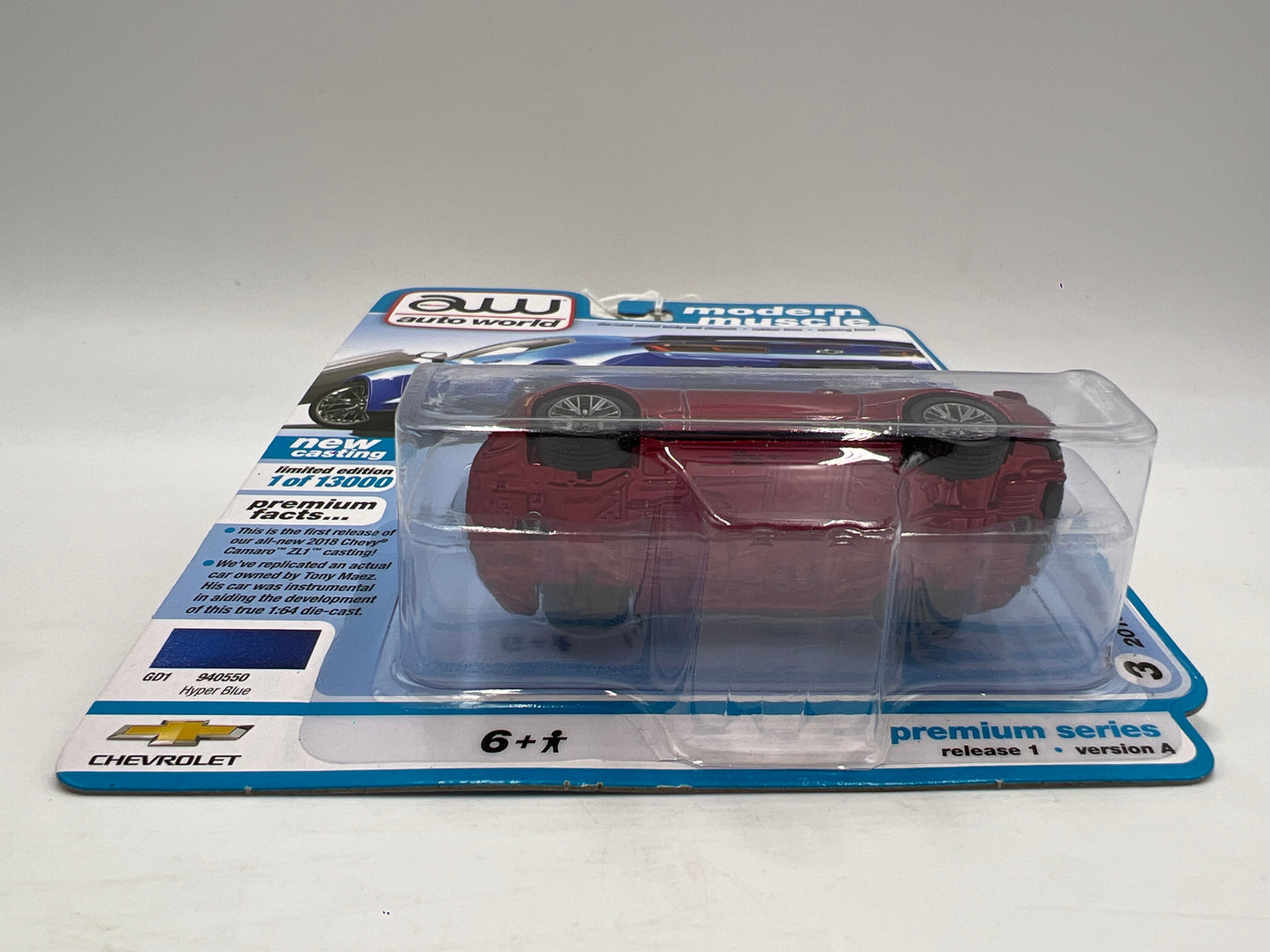 Auto World Modern Muscle Release 1 Version A Ultra Red CHASE 2018 Chevy Camaro ZL1 Red