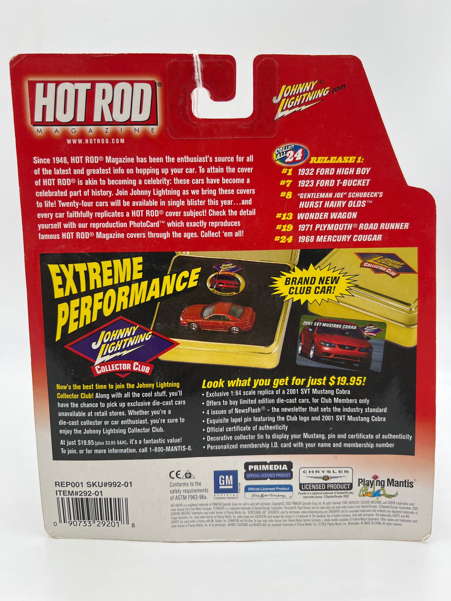 Johnny Lightning Hot Rod Magazine #8 Hurst Hairy Olds Black/Gold 221H