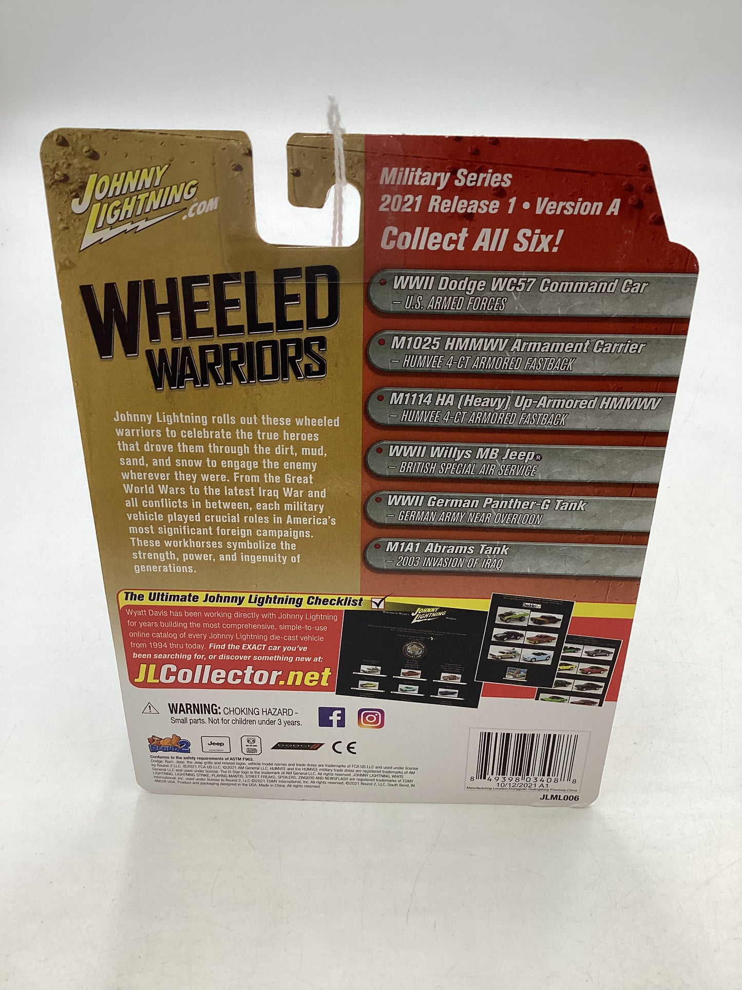 Johnny Lightning Wheeled Warriors WWII Willy’s MB Jeep 219B