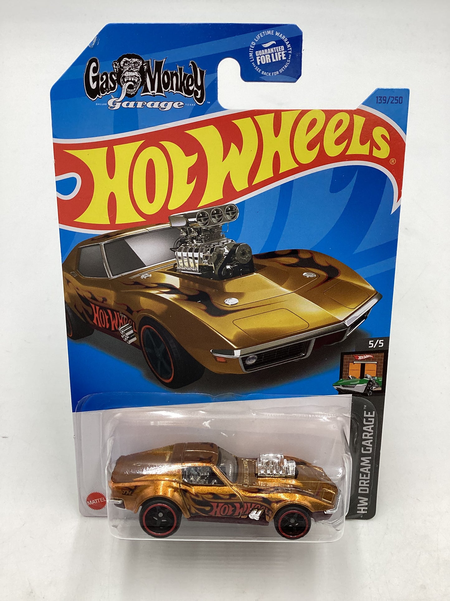 2023 Hot wheels Super treasure hunt #139 68 Corvette Gas Monkey Garage W/ Protector