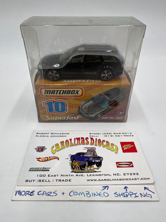 Matchbox Superfast #10 Audi RS6 Avant Black W/Chrome Wheels