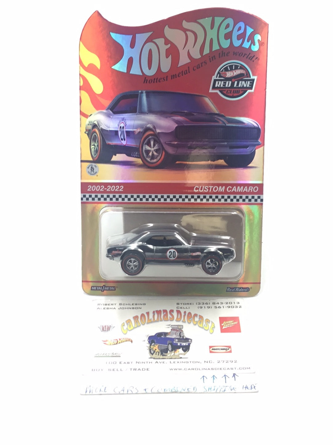 Hot wheels redline club Custom Camaro with protector