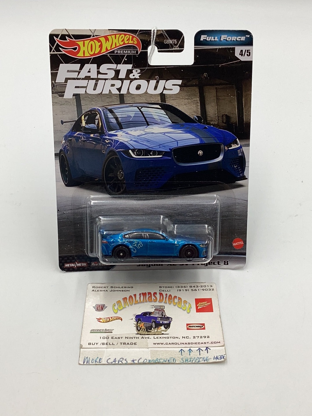 Hot Wheels Fast and Furious Full Force Jaguar XE SV Project 8 4/5 250F