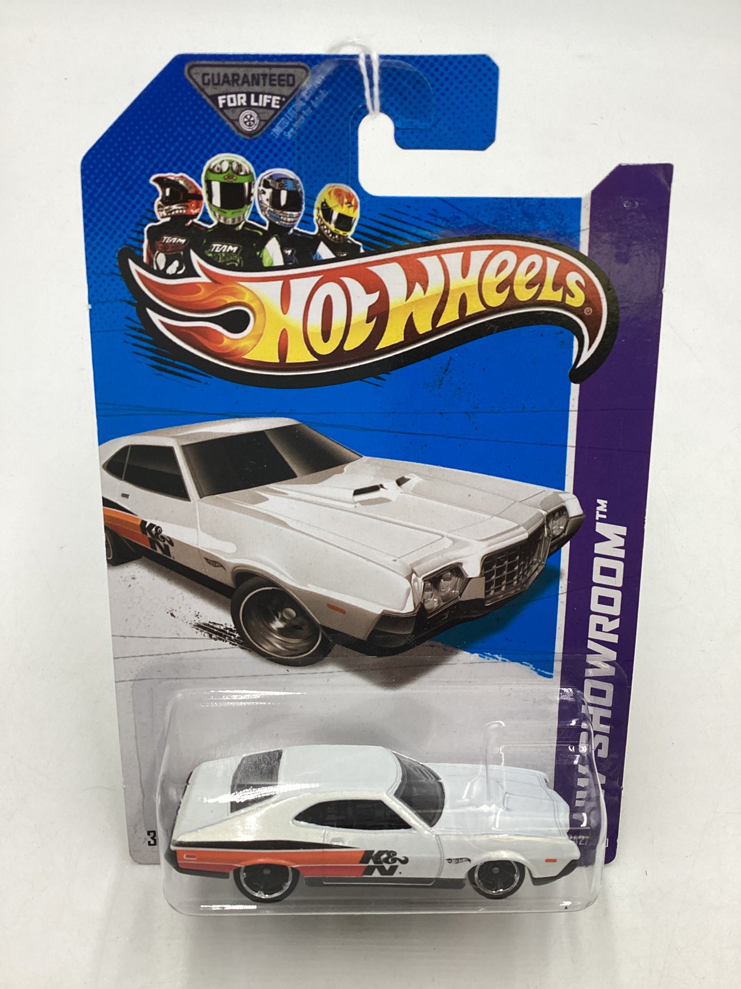 2013 Hot Wheels #242 72 Ford Gran Torino Sport White 20A