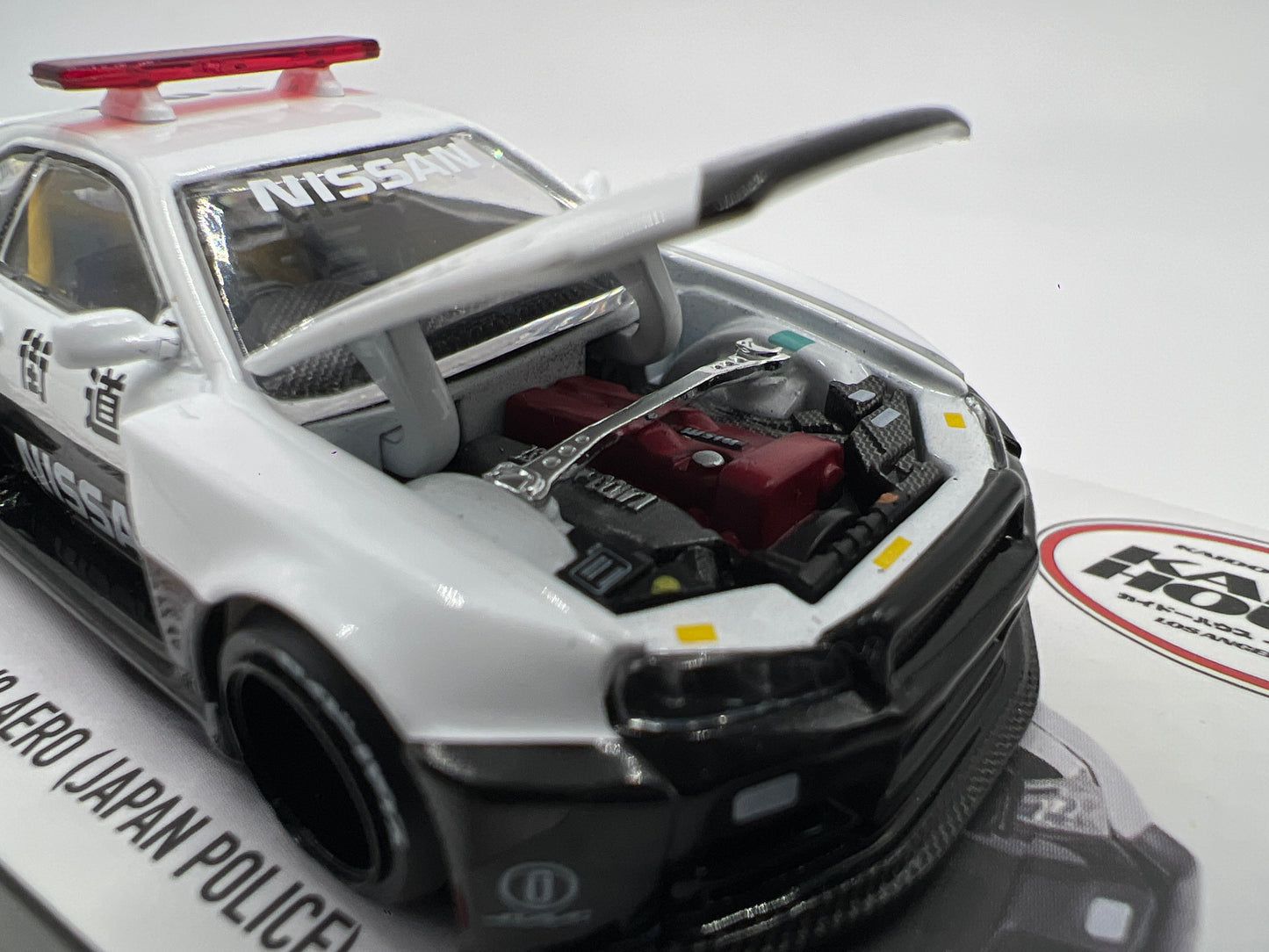 Mini GT x Kaido House #120 Nissan Skyline GT-R R34 Kaido Works V2 Aero Japan Police