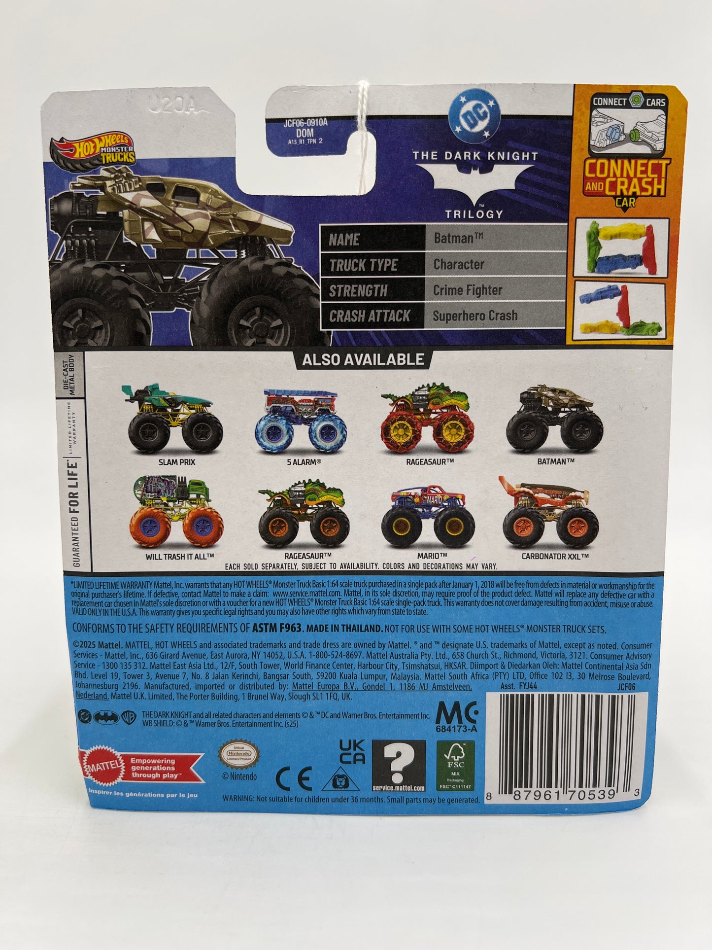 2025 Hot Wheels Monster Trucks The Dark Knight Trilogy Batman 124B