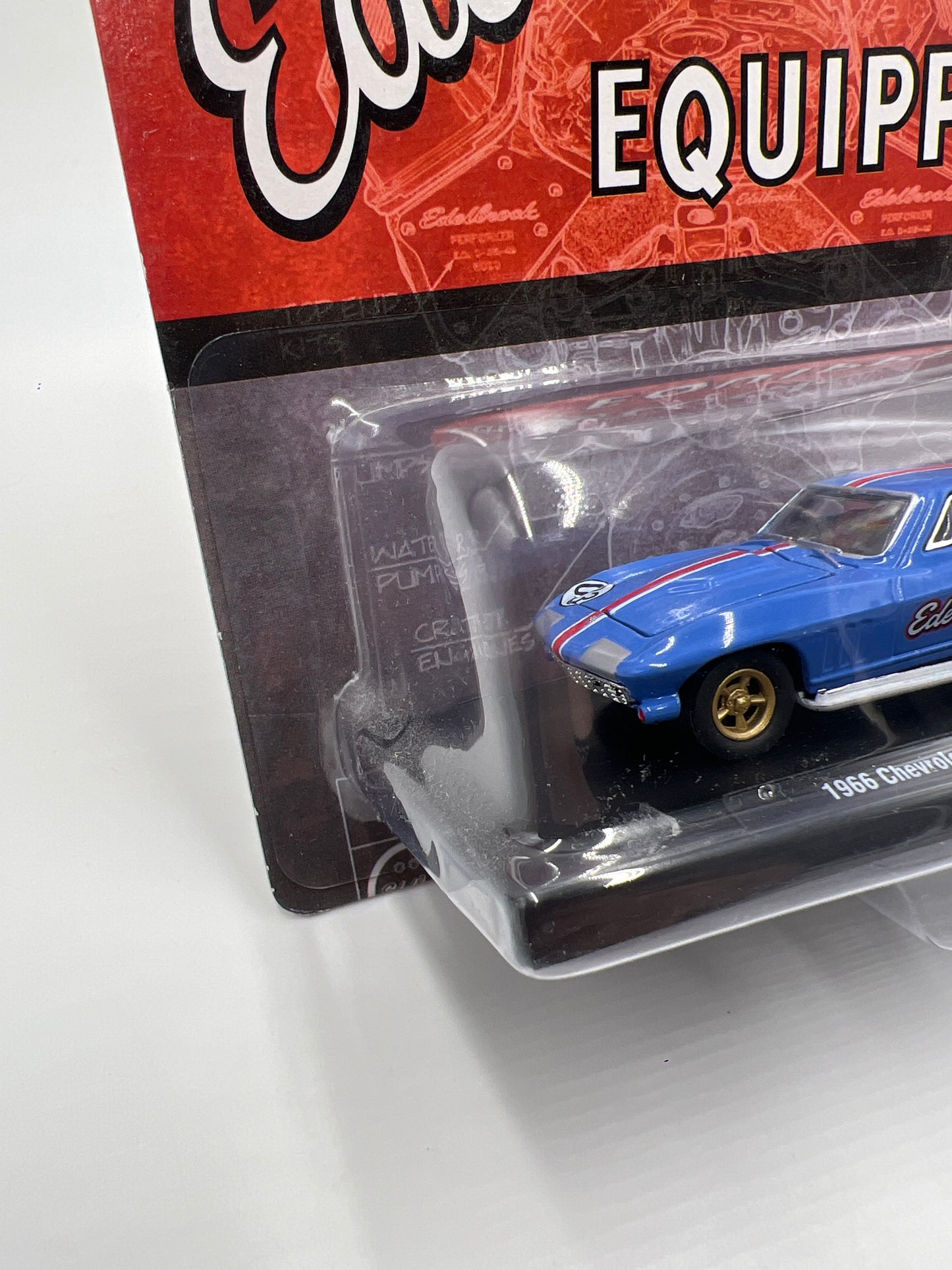 M2 Machines Auto Drivers 1966 Chevrolet Corvette 427 Blue Edelbrock R81 189D