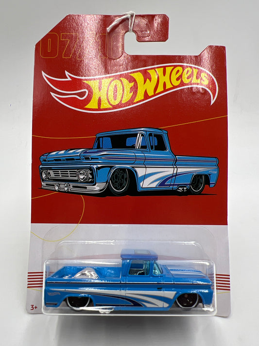 2019 Hot Wheels Walmart Exclusive American Truck Series #7 Custom 62 Chevy Pickup Blue SR