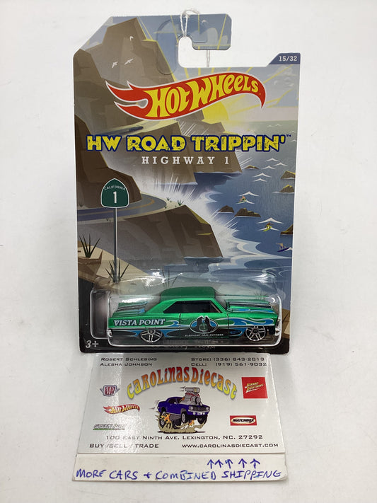 2014 HW Road Trippin #15 66 Chevy Nova Green 161C