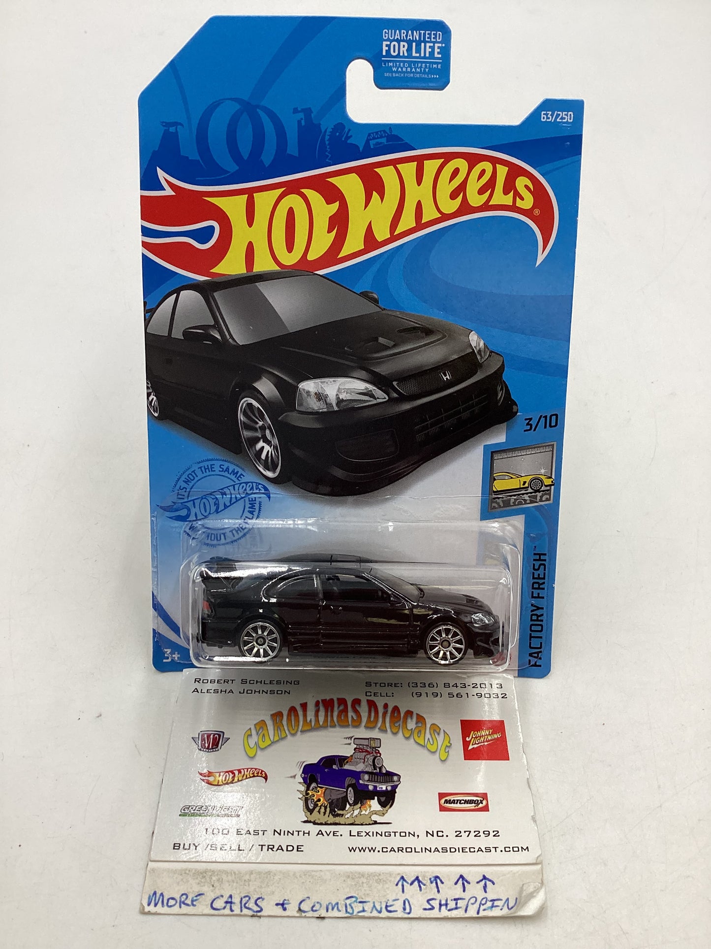 2021 Hot Wheels #63 Honda Civic Si Black