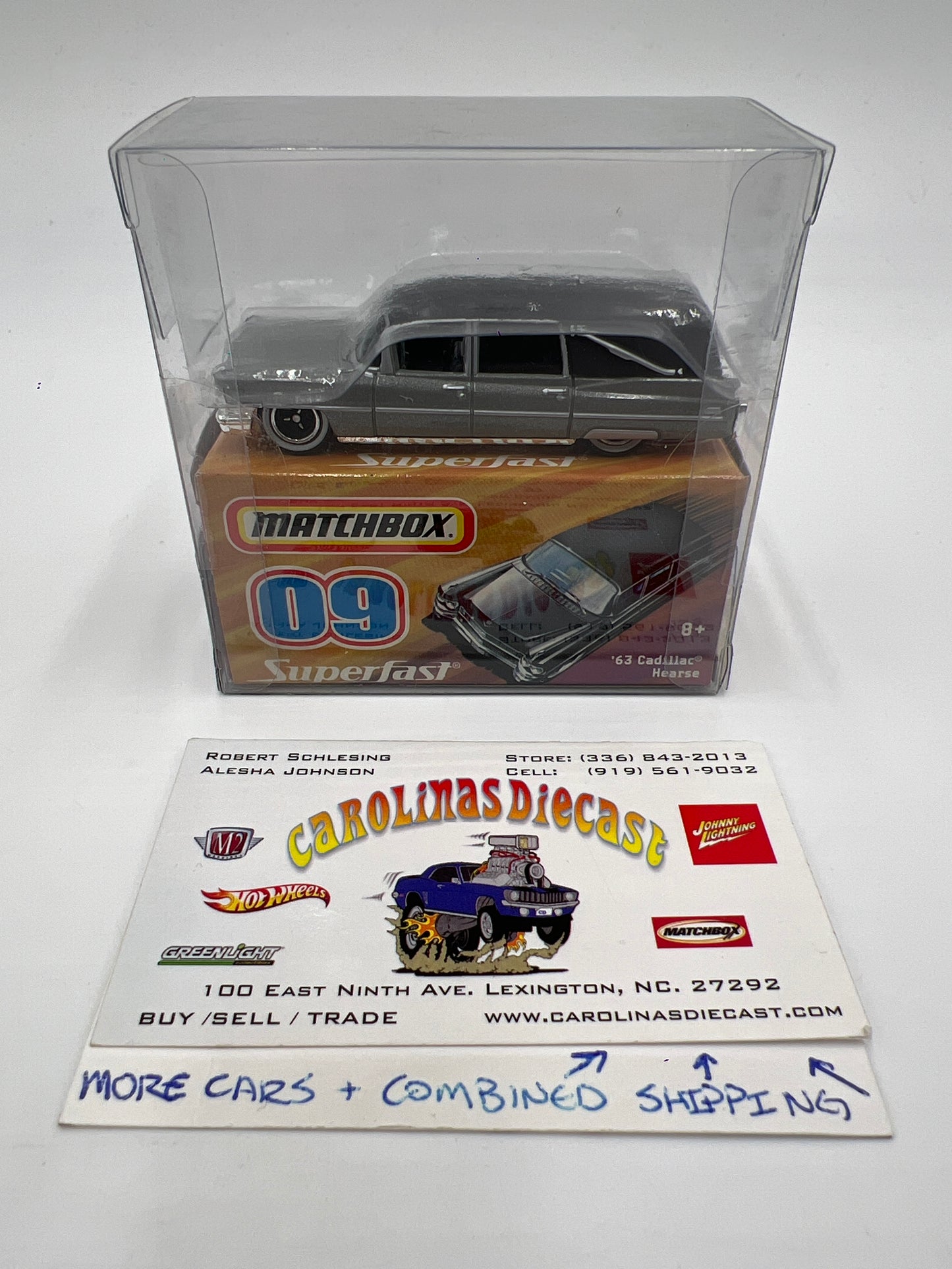 Matchbox Superfast #9 63 Cadillac Hearse Gray