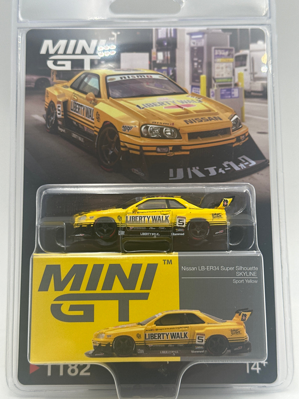 Mini GT #1182 Nissan LB R34 Super Silhouette Skyline Liberty Walk