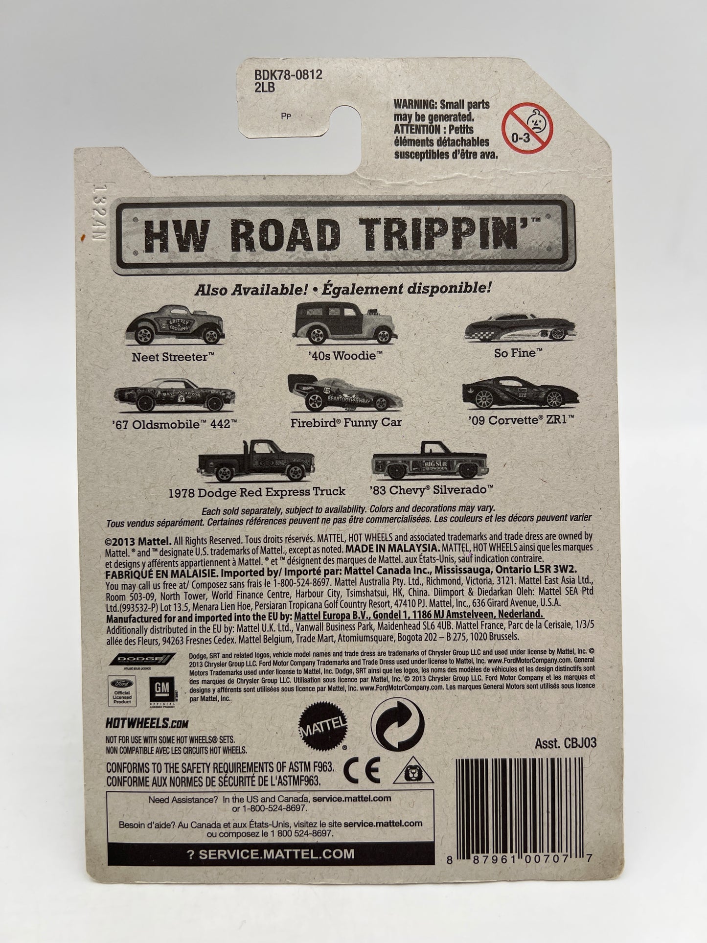 2014 Hot Wheels Road Trippin #22 83 Chevy Silverado W/Protector