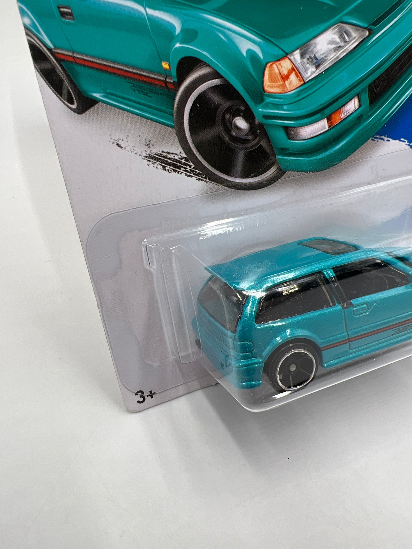 2014 Hot Wheels City #30 1990 Honda Civic EF Teal Blue W/Protector