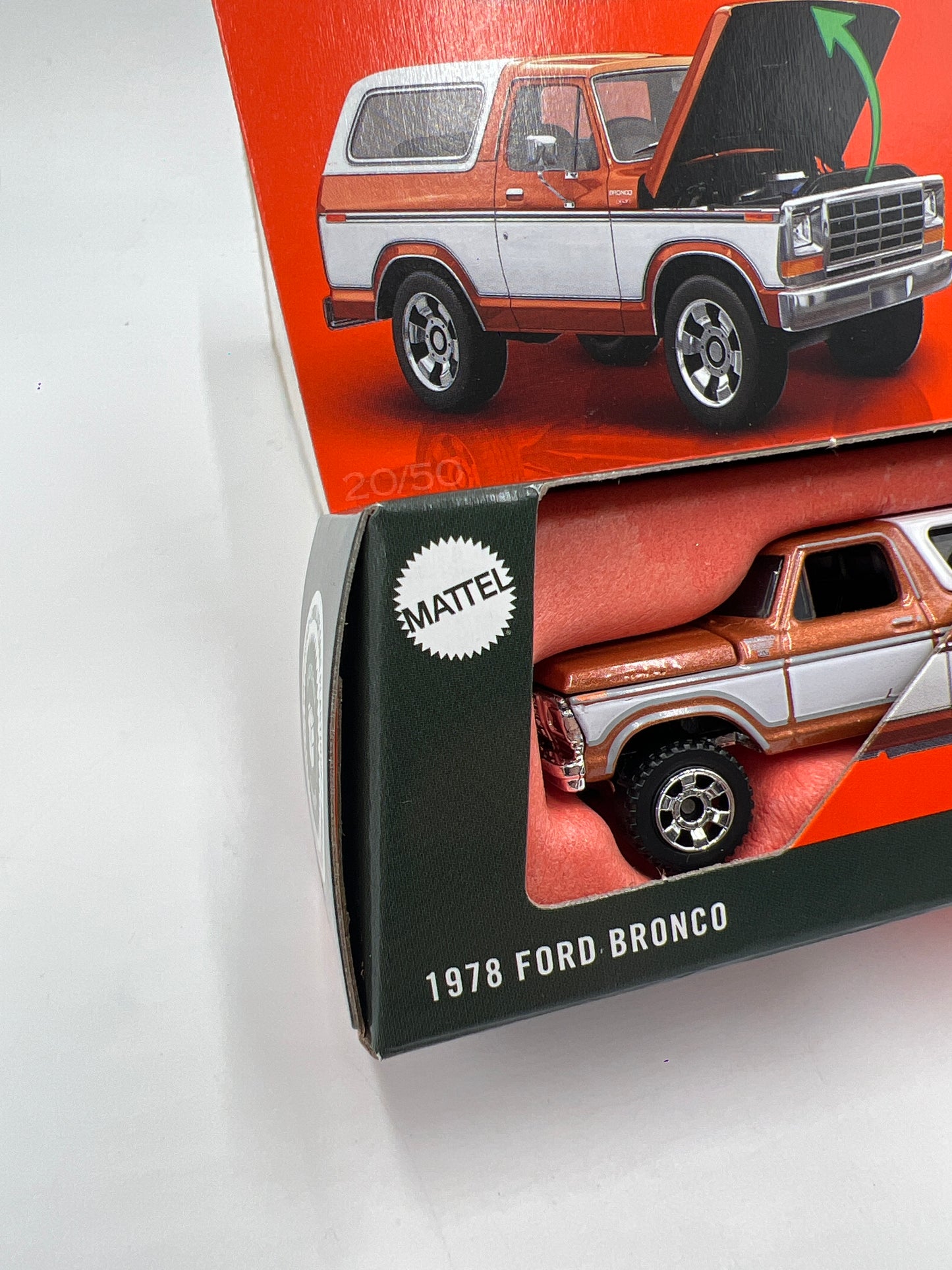 2025 Matchbox Moving Parts #20 1978 Ford Bronco Orange/White 168C