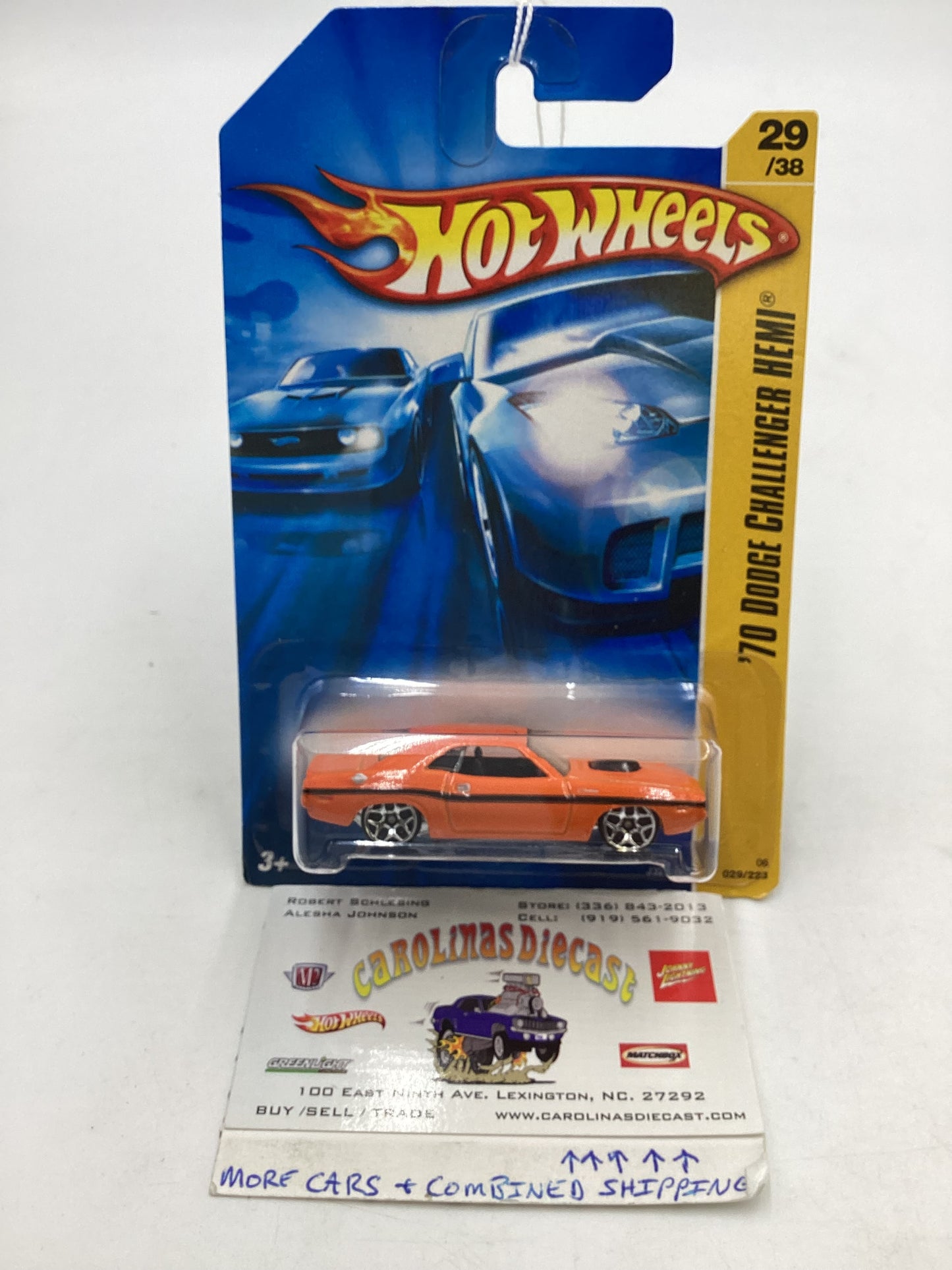 2007 Hot Wheels #029 Orange 70 Dodge Challenger Hemi 42D