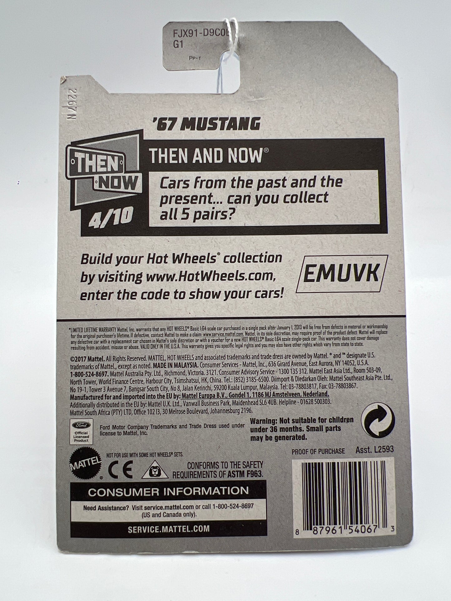 2018 Hot Wheels Then And Now #20 67 Mustang Red 22C