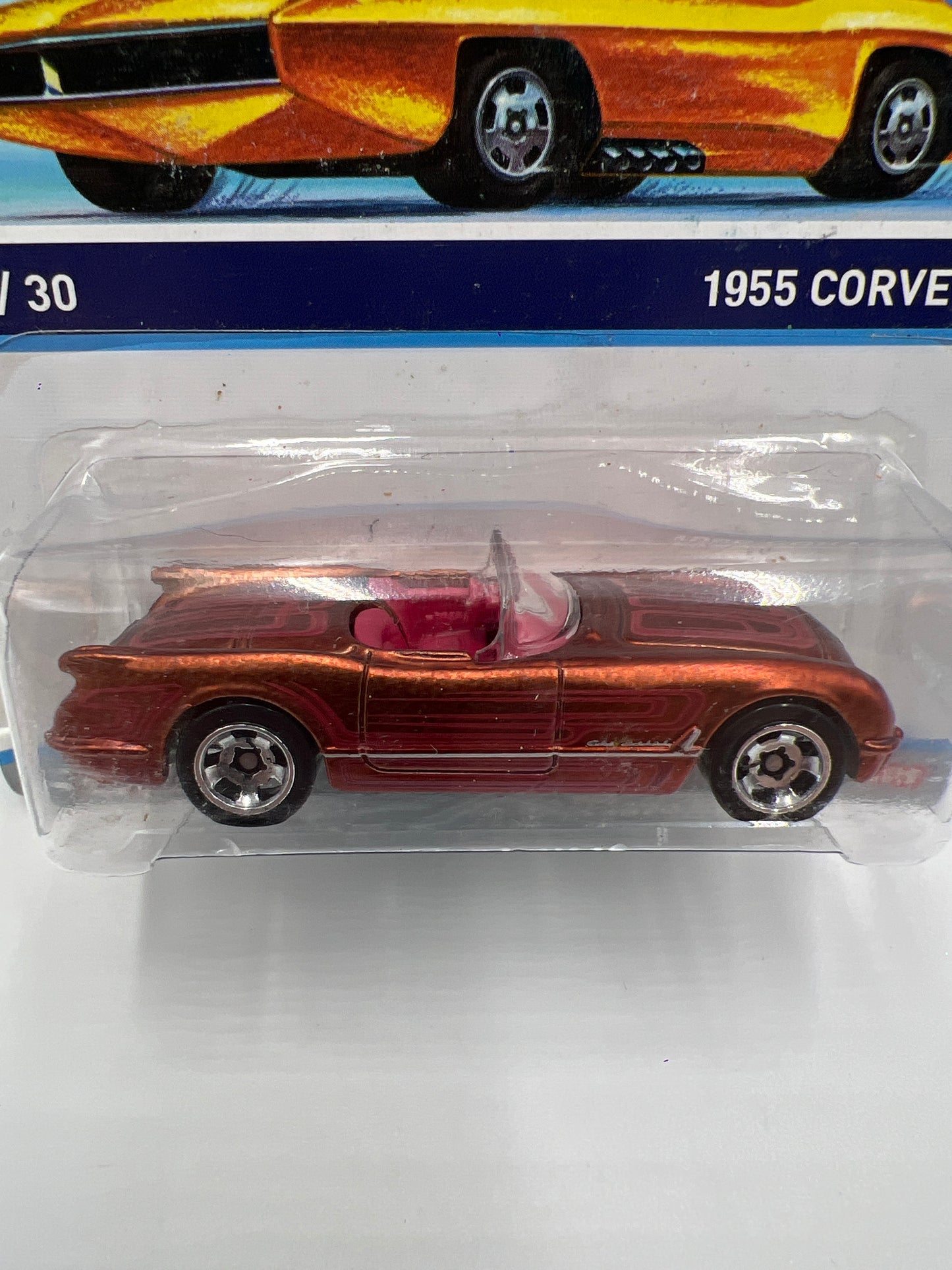 Hot Wheels Cool Classics #20 1955 Corvette Spectrafrost Copper Bad Card SR