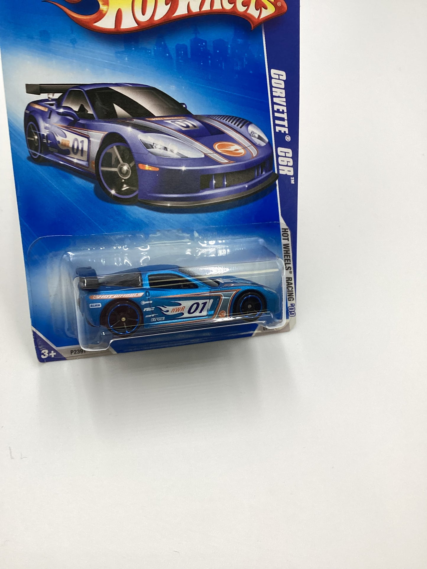 2009 Hot Wheels #071 Corvette C6R Blue 14i