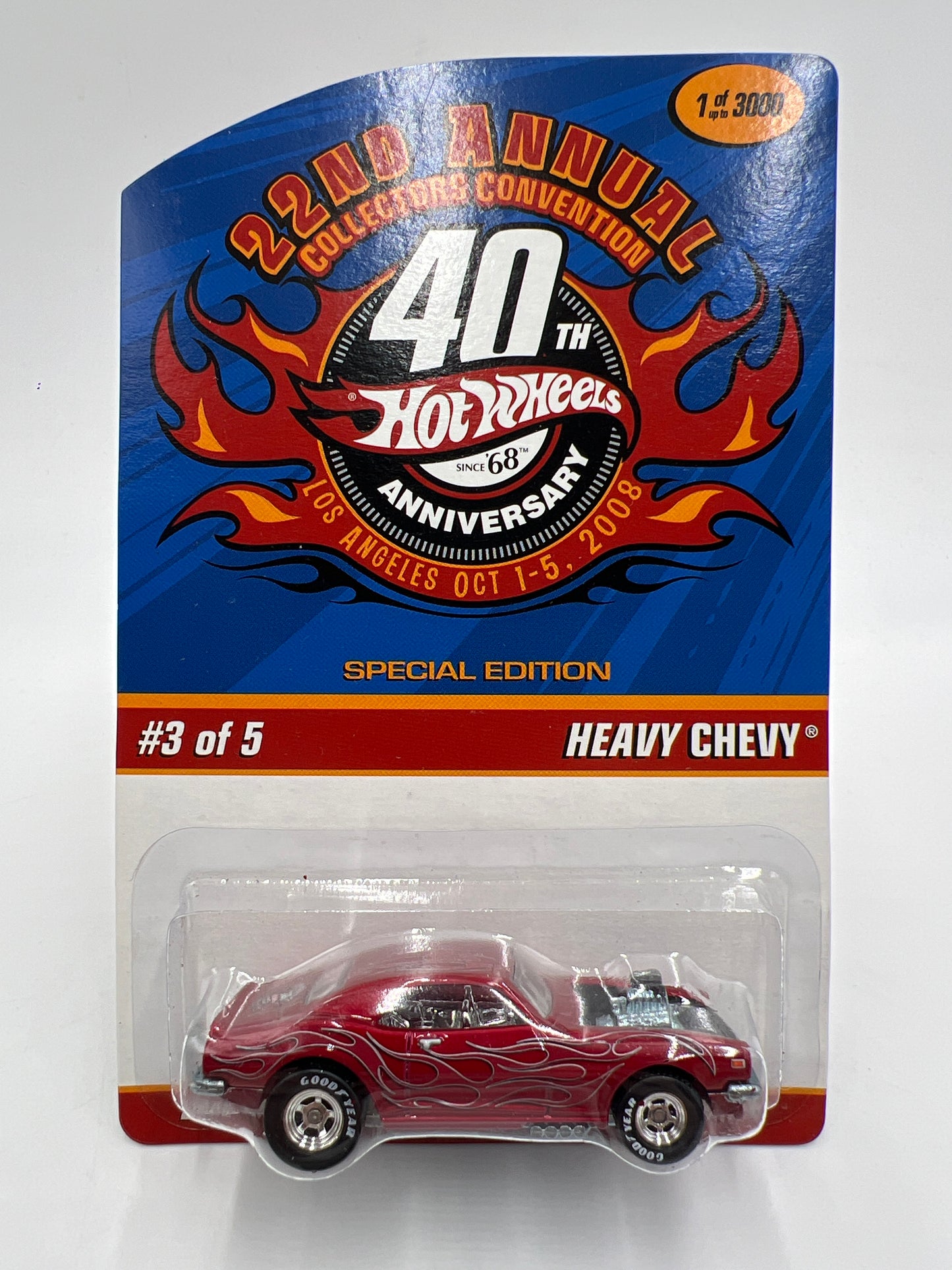 2008 Hot Wheels 22nd Annual Collectors Convention LA 1 of 3000 Heavy Chevy W/Protector