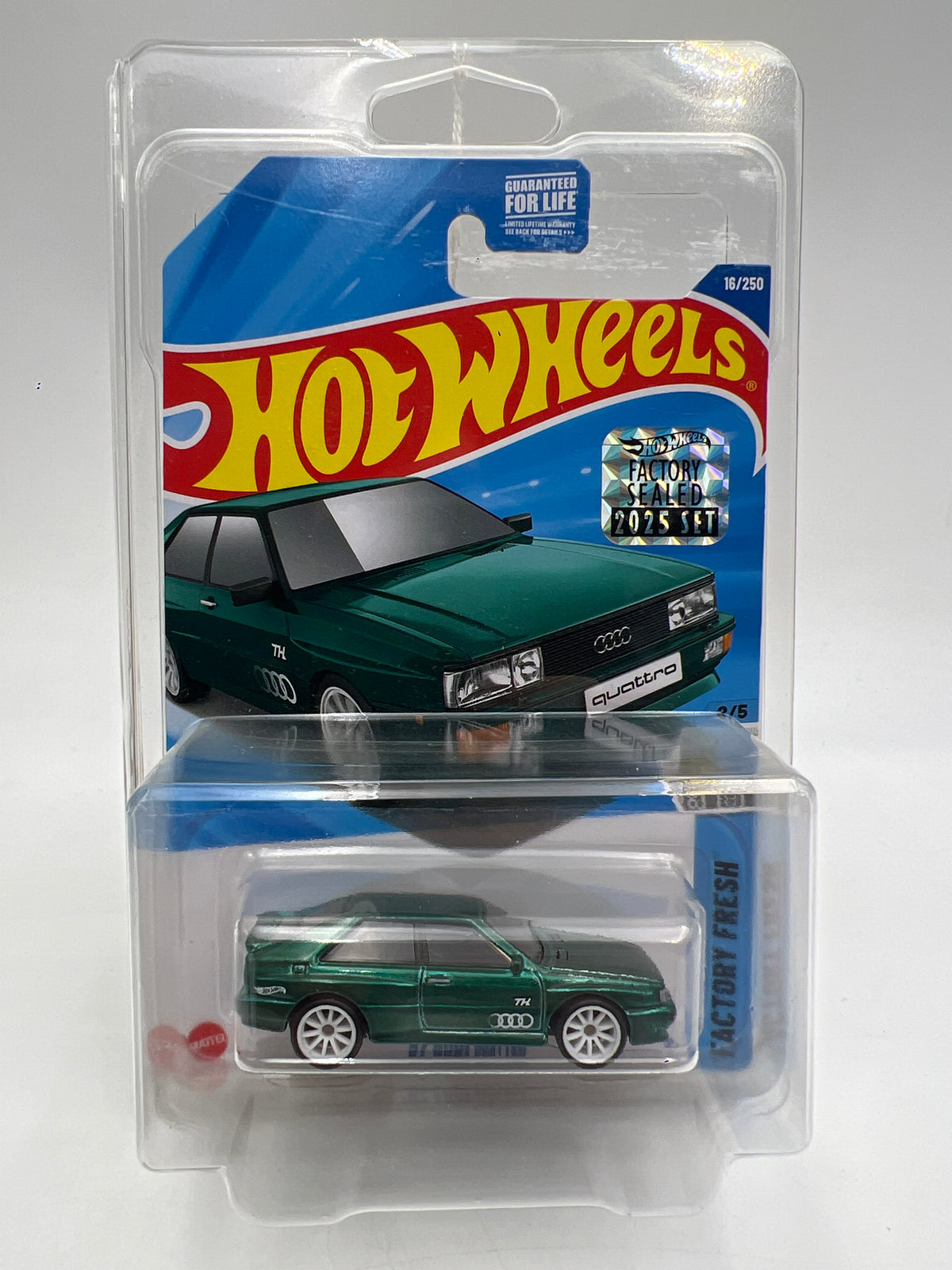 2025 Hot Wheels Factory Sealed Super Treasure Hunt #16 87 Audi Quattro Green W/Protector