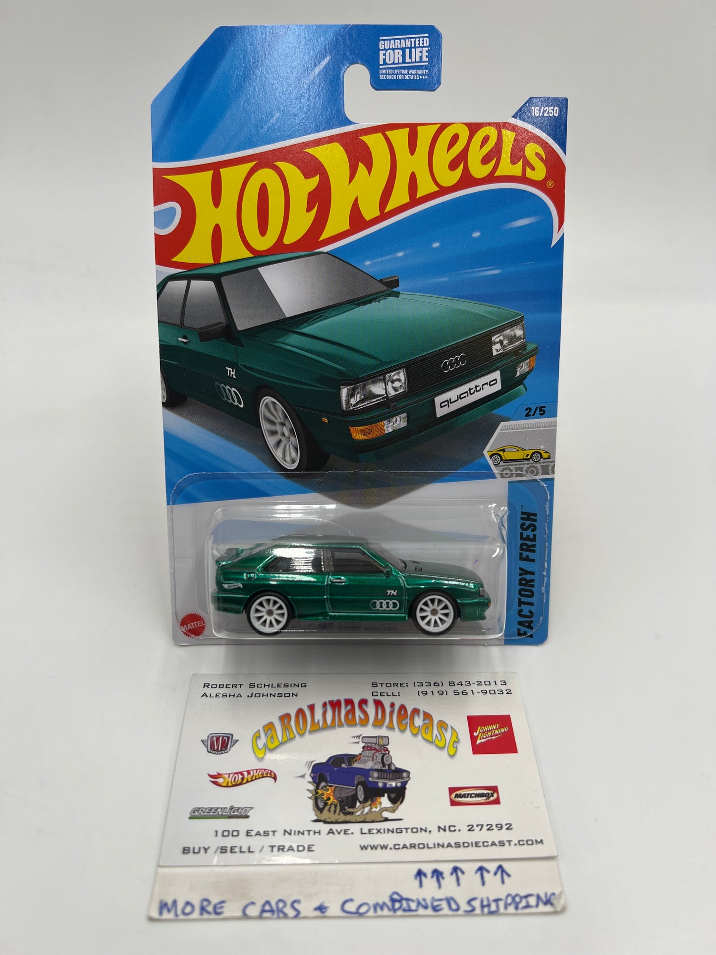 2025 Hot Wheels A Case Super Treasure Hunt #16 87 Audi Quattro Green W/Protector #1