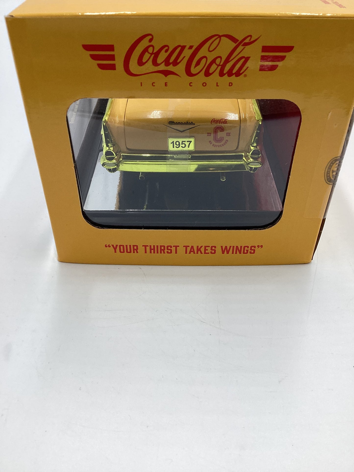 M2 Machines 1/24 Walmart Exclusive Coca Cola 1957 Chevrolet Bel Air Hardtop Yellow WMTS01 CHASE