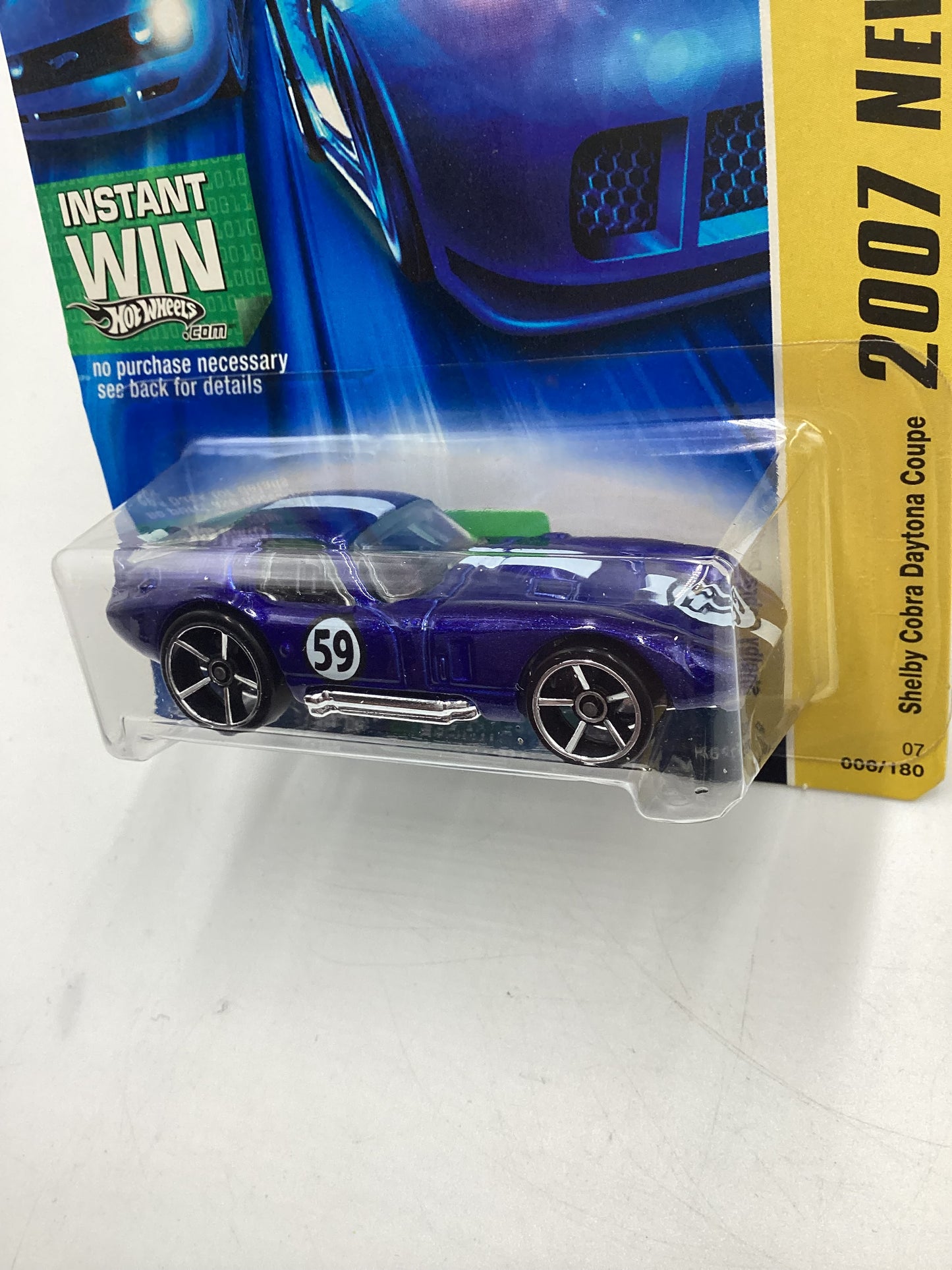 2007 Hot Wheels New Models #6 Shelby Cobra Daytona Coupe Blue 28C