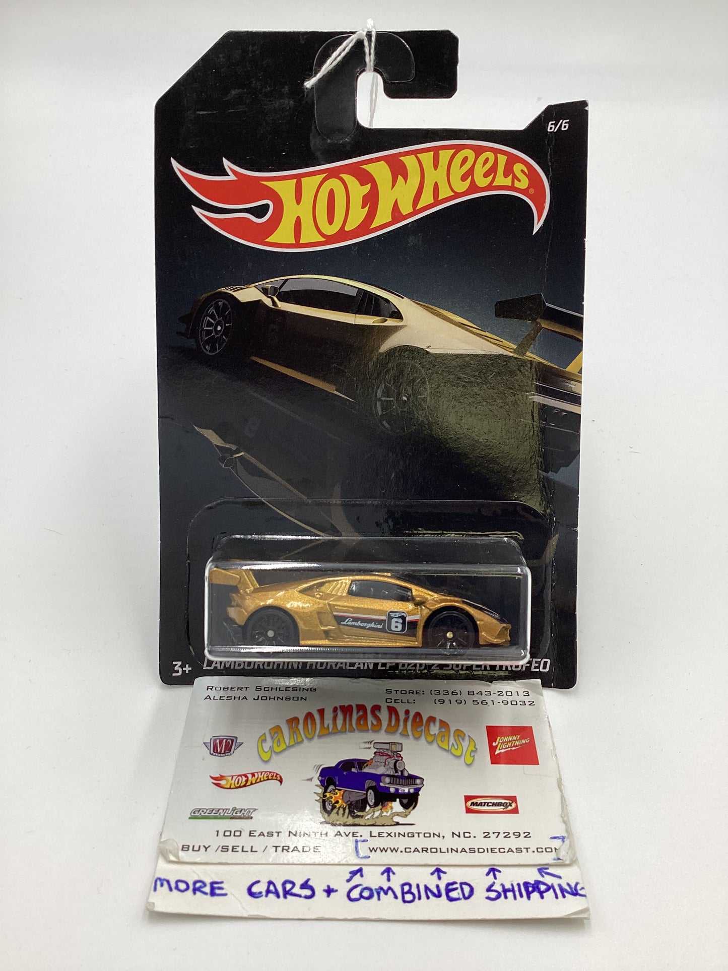 2019 Hot Wheels Exotics Series #6 Lamborghini Huracan LP 620-2 Super Trofeo *Bad Card* 156H