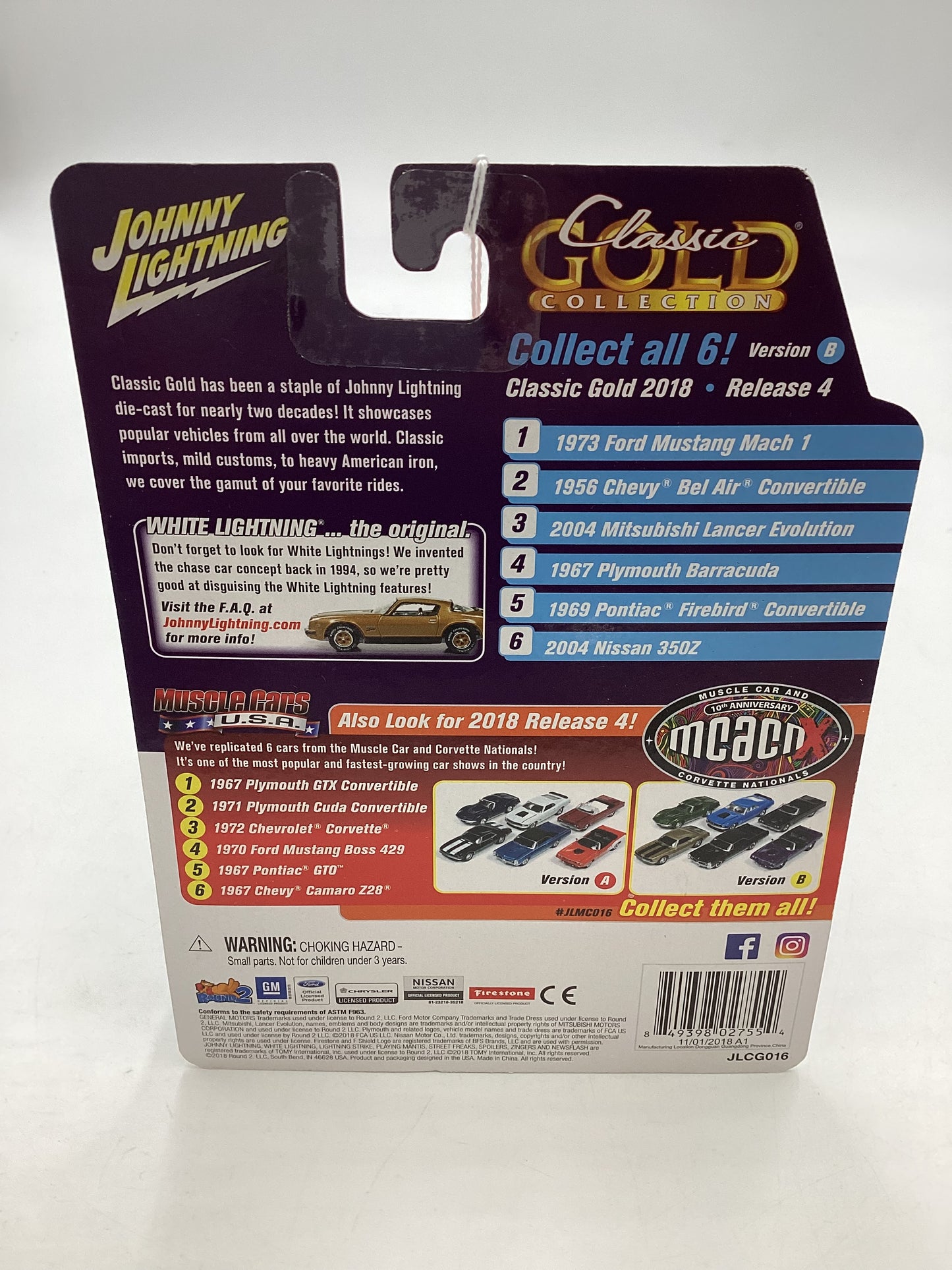 Johnny Lightning Classic Gold Collection #3 2004 Mitsubishi Lancer Evolution Silver 191D