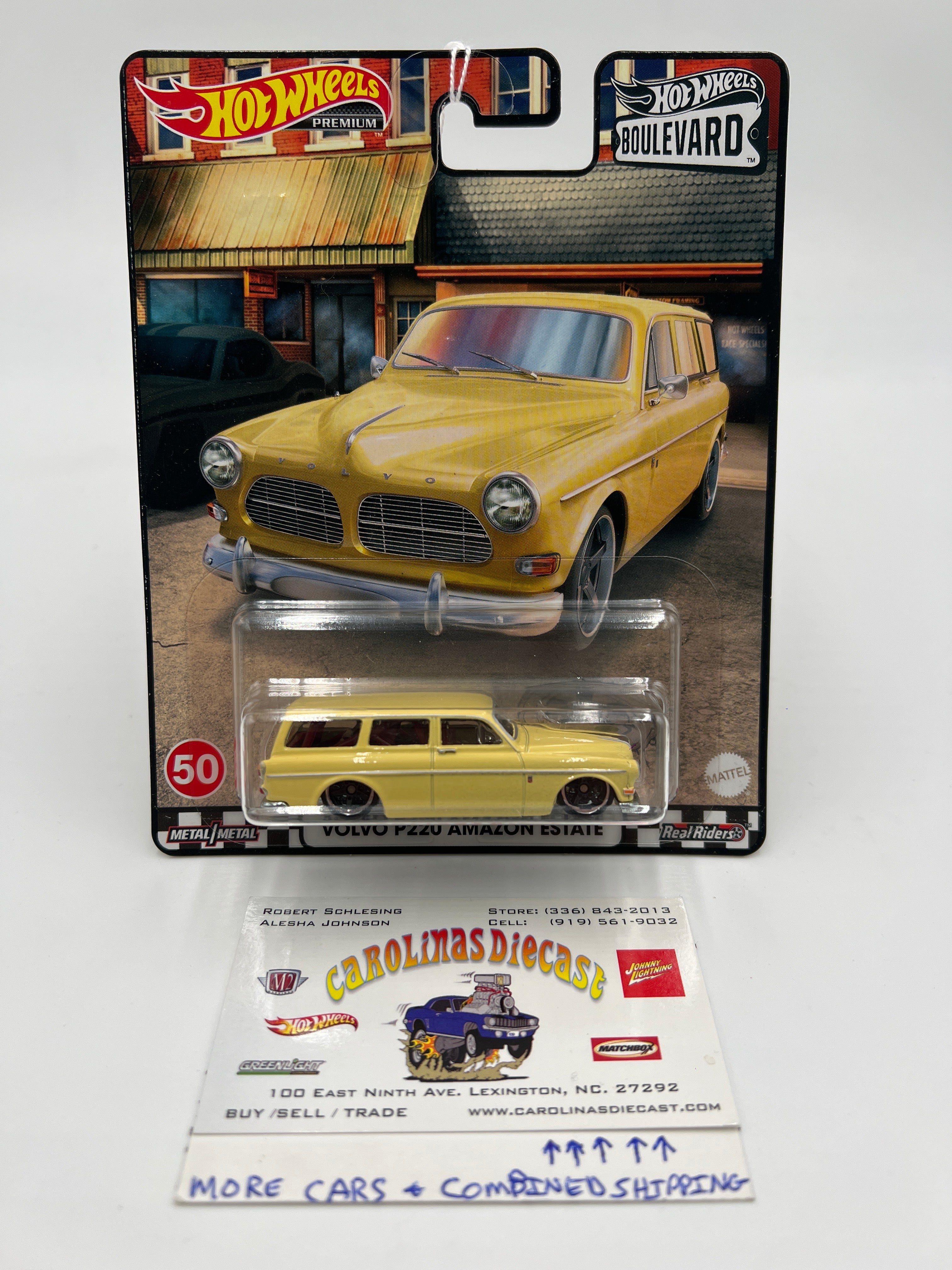 Hot Wheels Premium Boulevard #50 Volvo P220 Amazon Estate Yellow