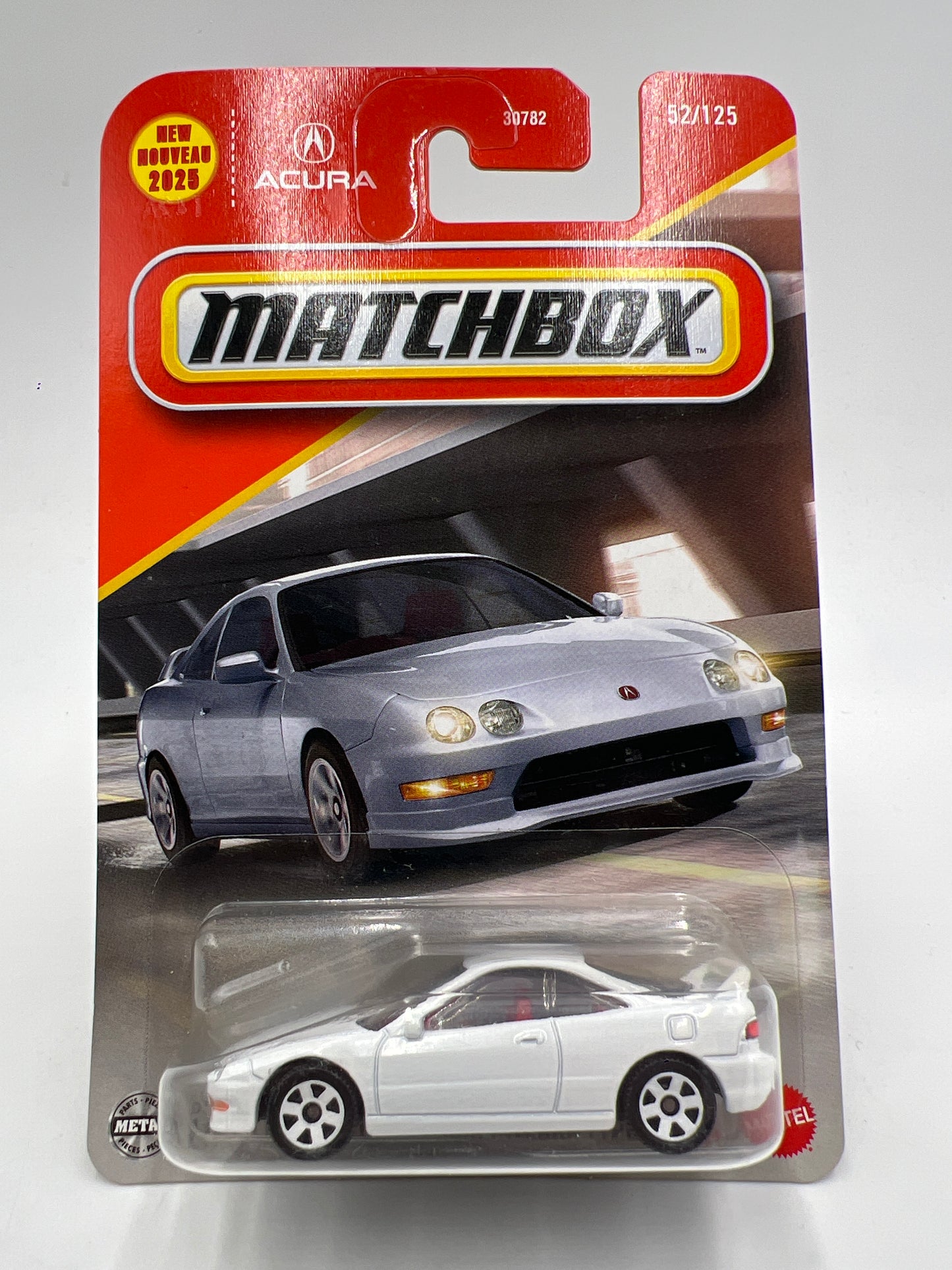 2025 Matchbox #52 1997 Acura Integra Type R White LHD W/Protector
