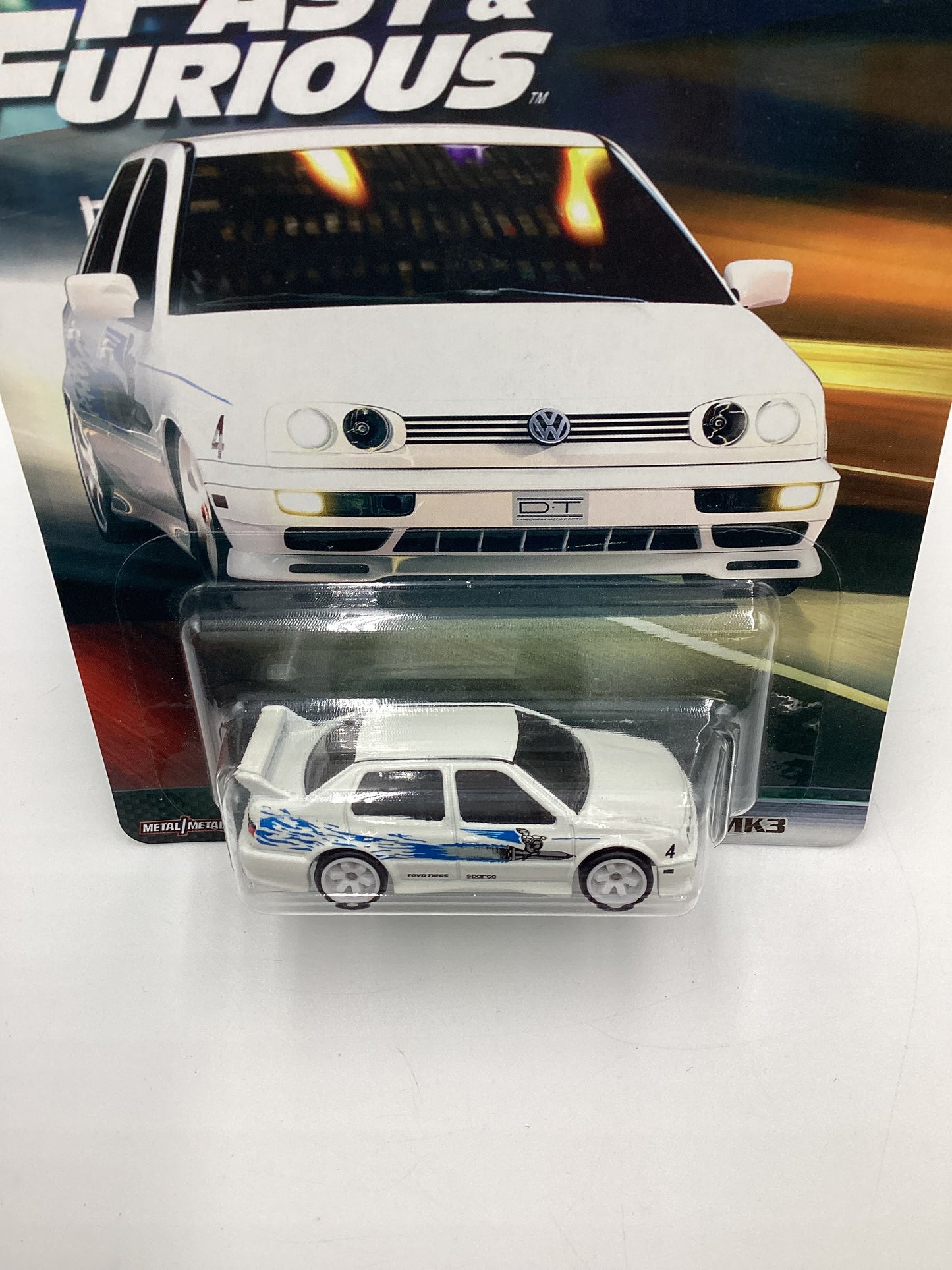 Hot Wheels Fast & Furious Original Fast #4 Volkswagen Jetta MK3 White W/Protector