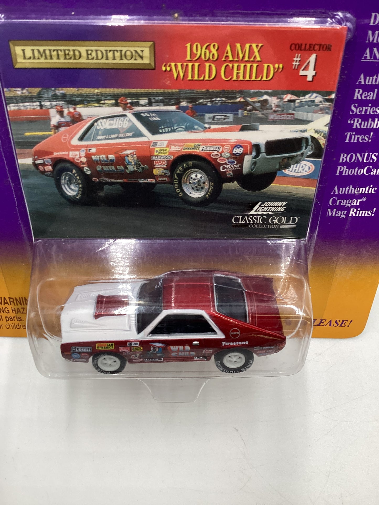 Johnny Lightning Classic Gold Collection #4 1968 AMX Wild Child Red White Lightning Chase VHTF