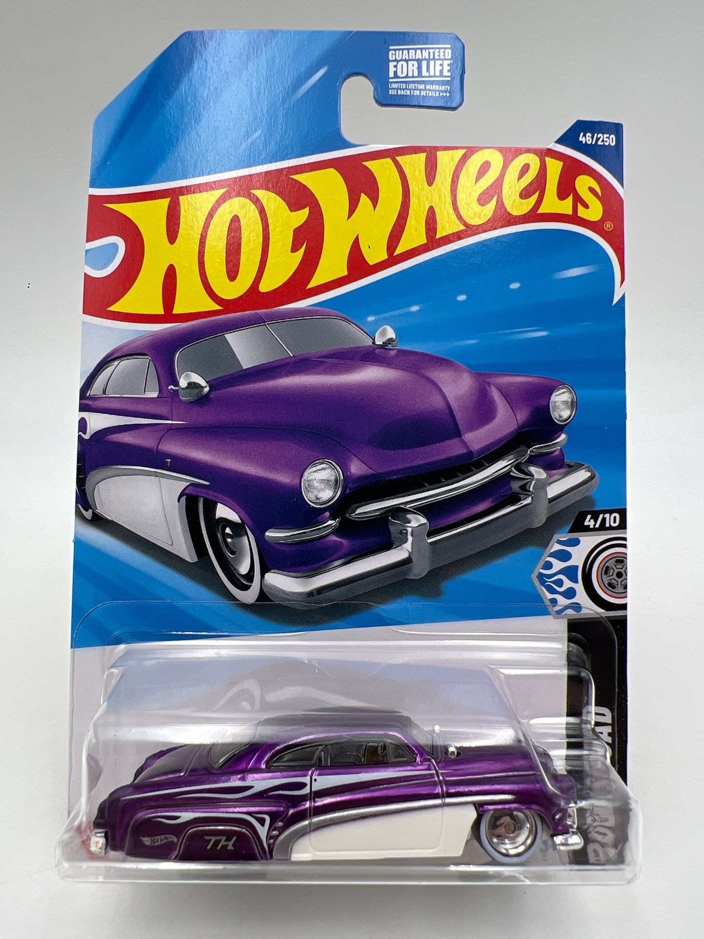 2025 Hot Wheels Super Treasure Hunt #46 Hirohata Merc Purple W/Protector Cracked Blister