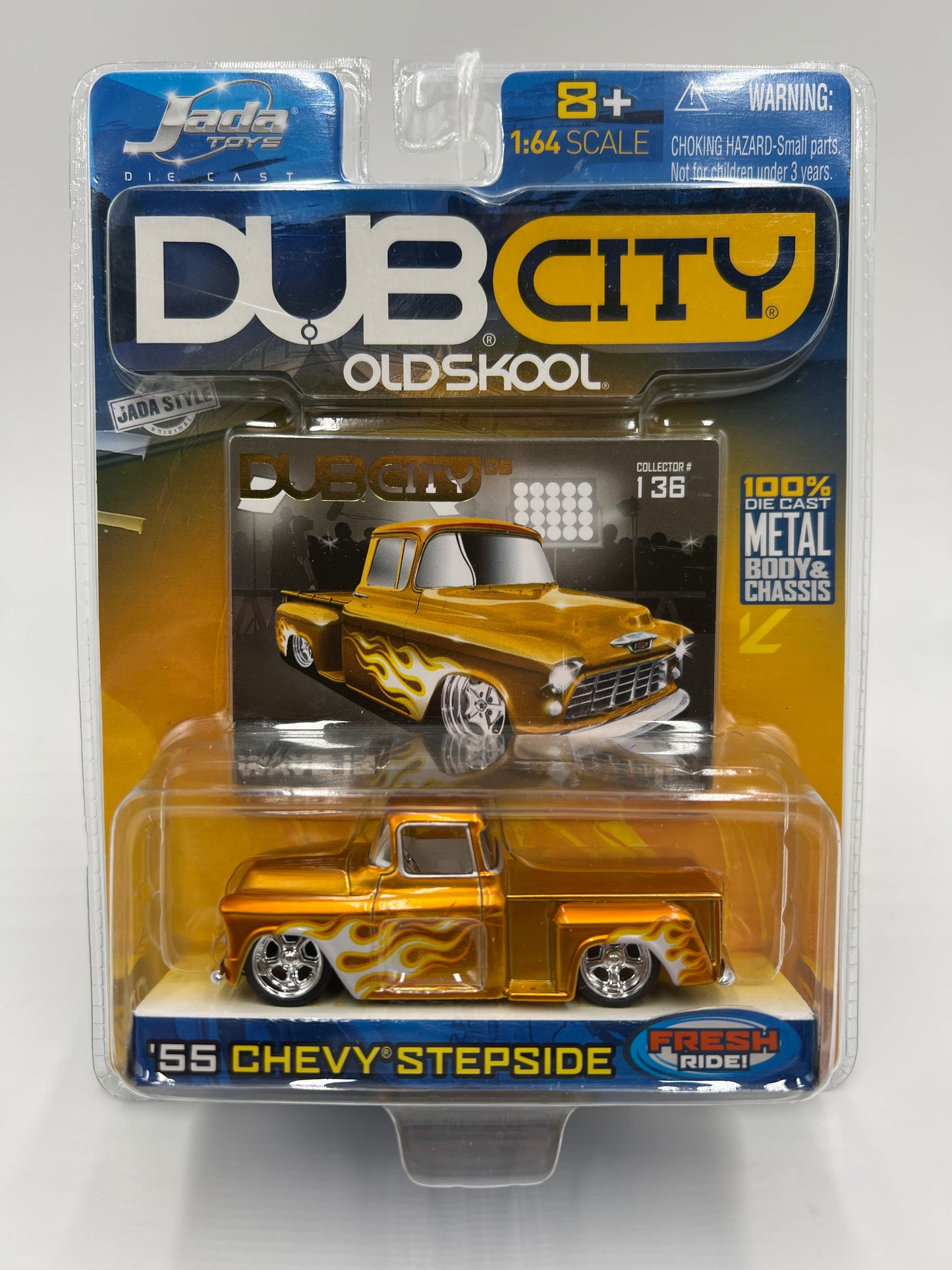 Jada Toys Dub City Old Skool Wave 13 #136 56 Chevy Stepside Orange SR