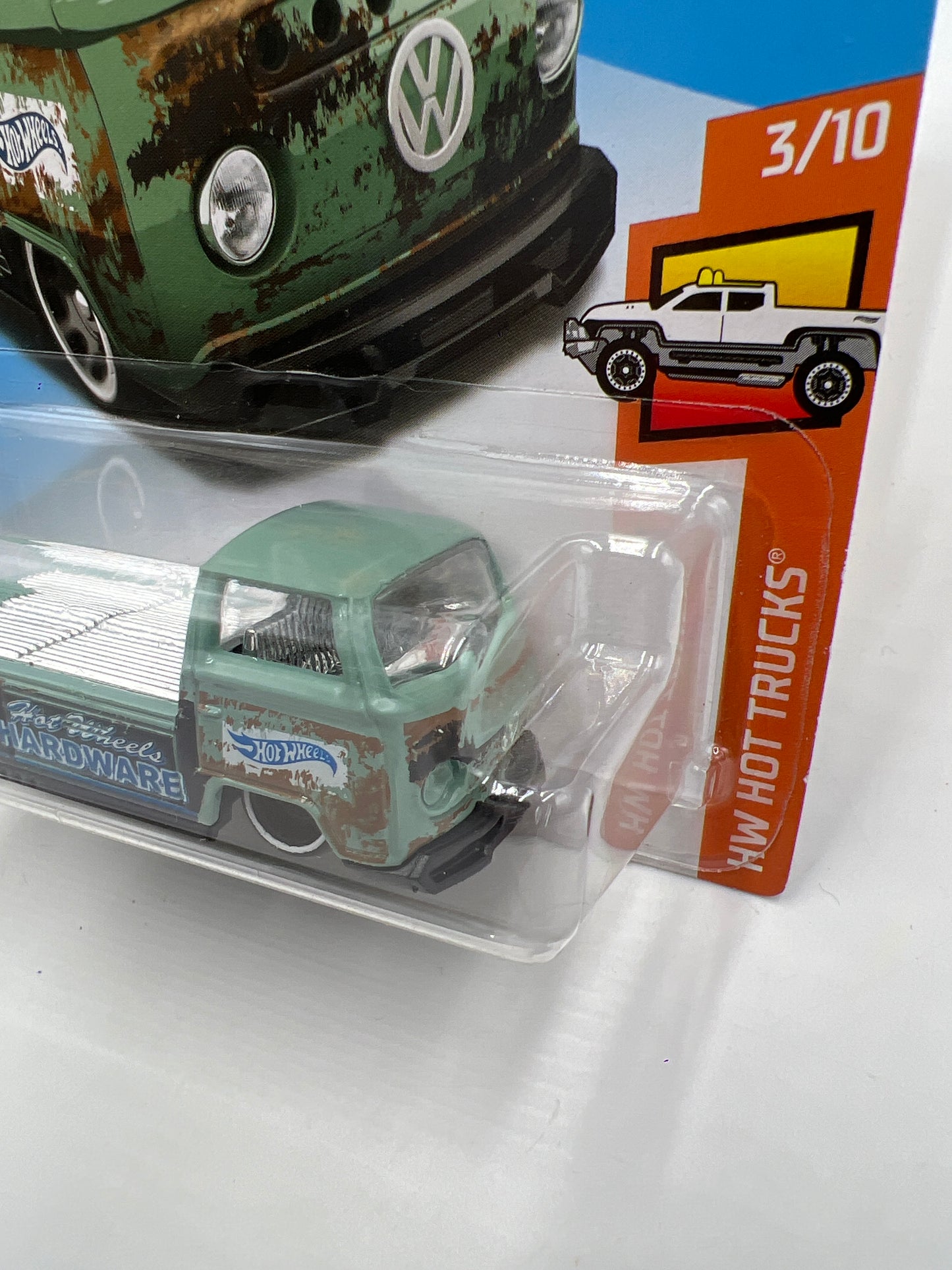 2018 Hot Wheels Hot Trucks #297 Volkswagen T2 Pickup Green