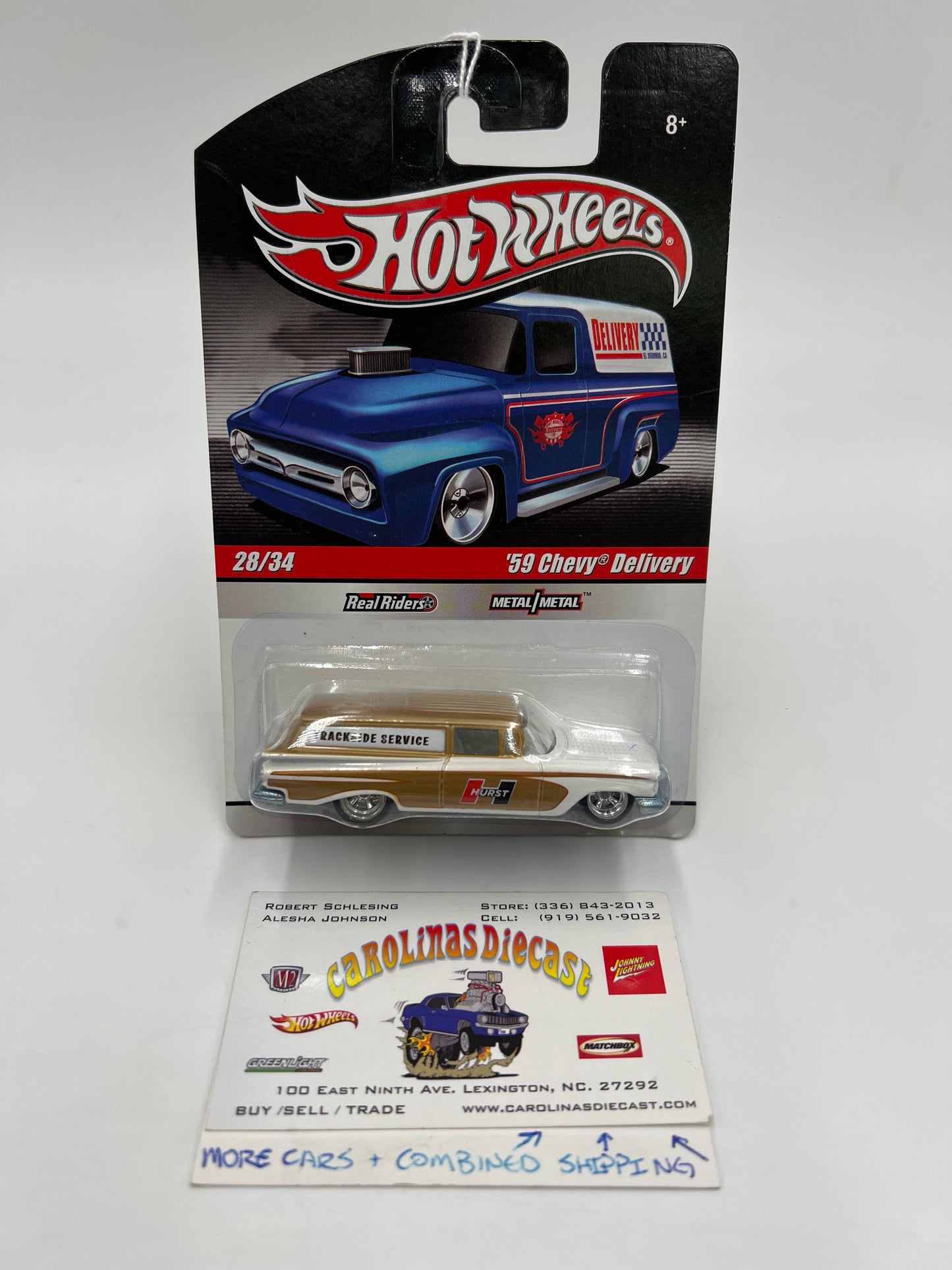 Hot Wheels Slick Rides #28 59 Chevy Delivery Hurst Gold/White 242B