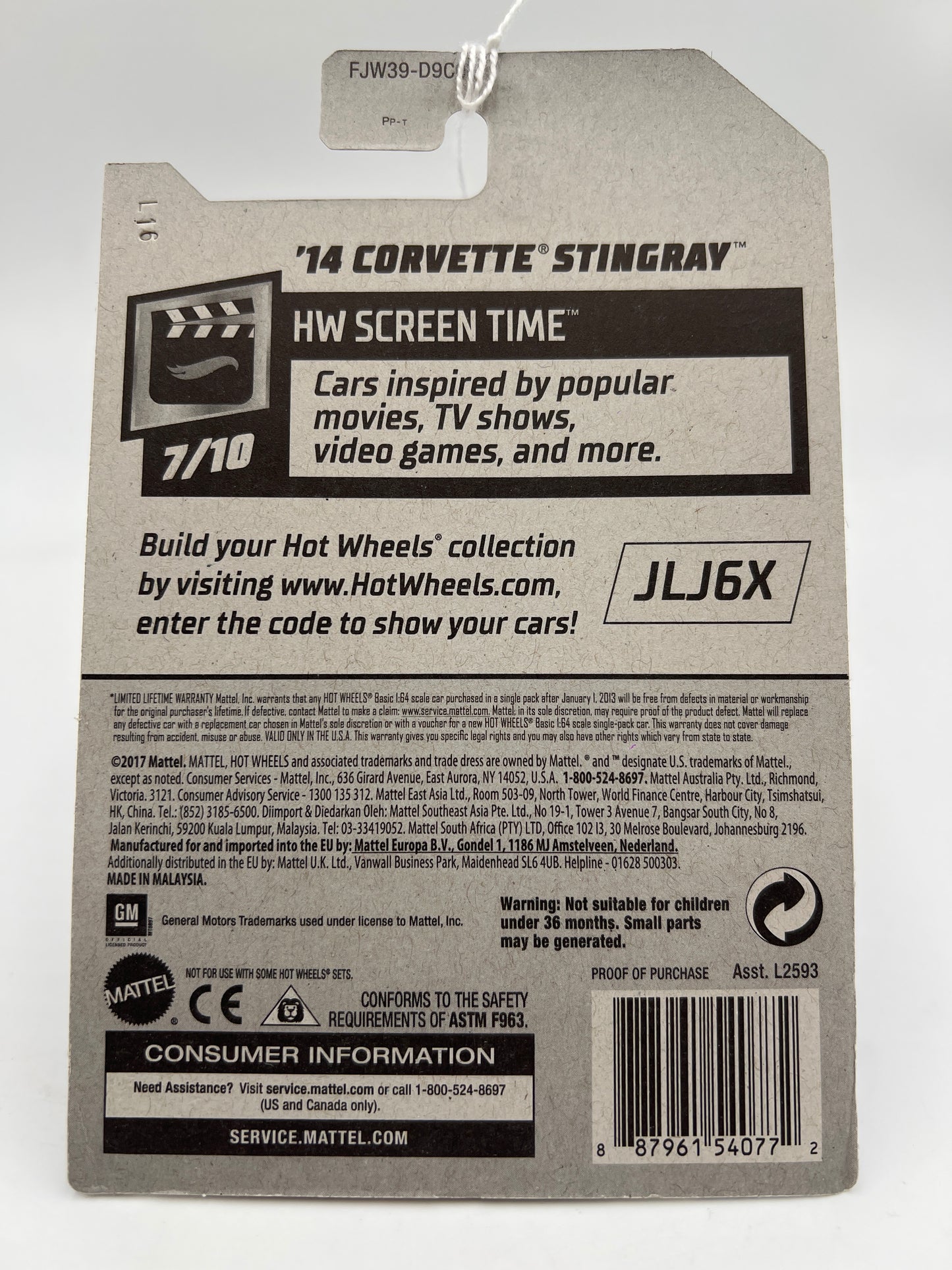 2018 Hot Wheels HW Screen Time #273 14 Corvette Stingray Pink Barbie  122A