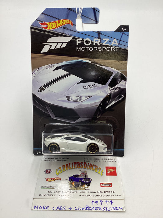 2017 Hot Wheels Forza Motorsport #4 Lamborghini Huracan LP 610-4 White 154C