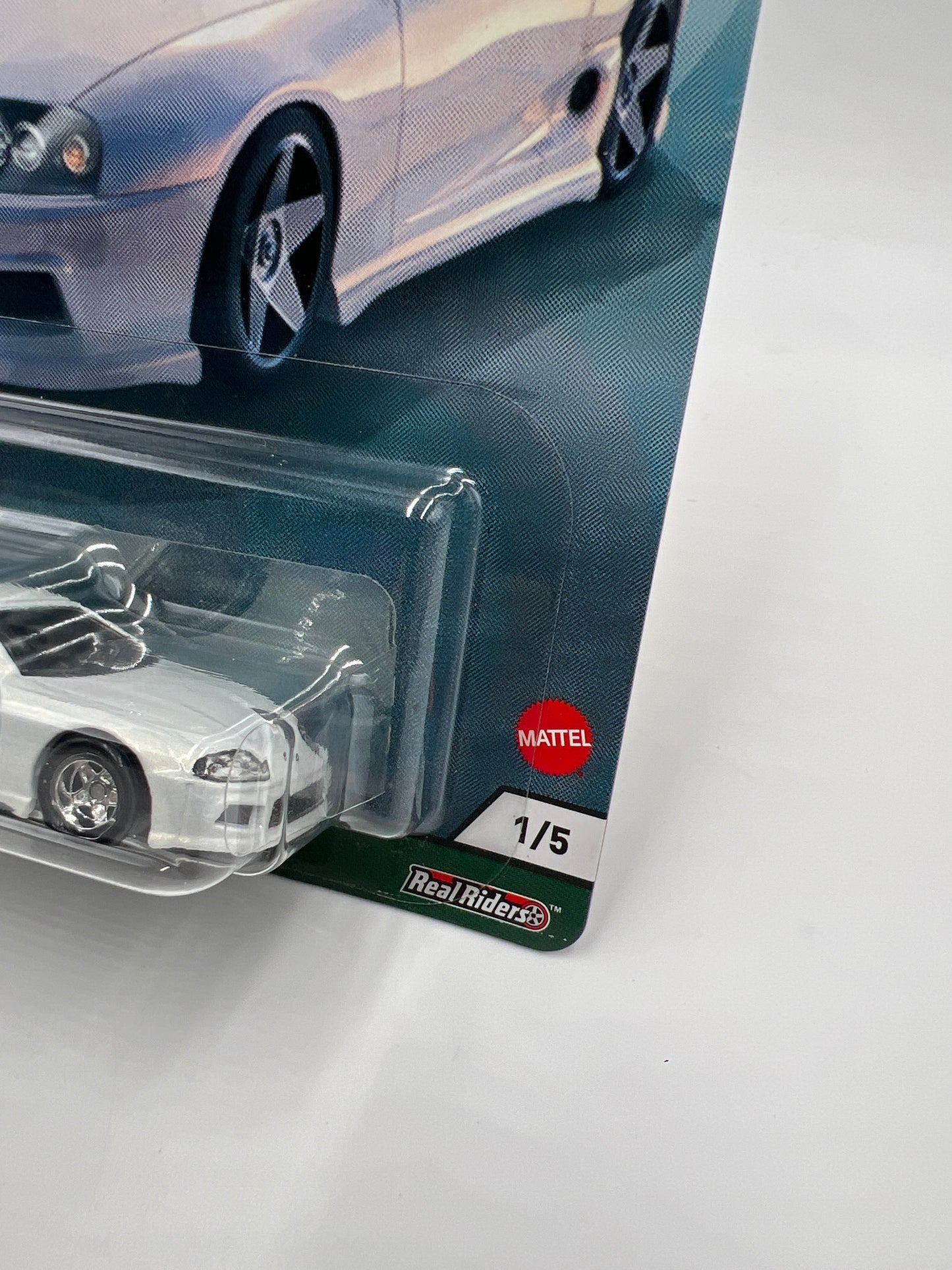 Hot Wheels Premium Toyota #1 Toyota Supra White W/Protector Cracked Blister