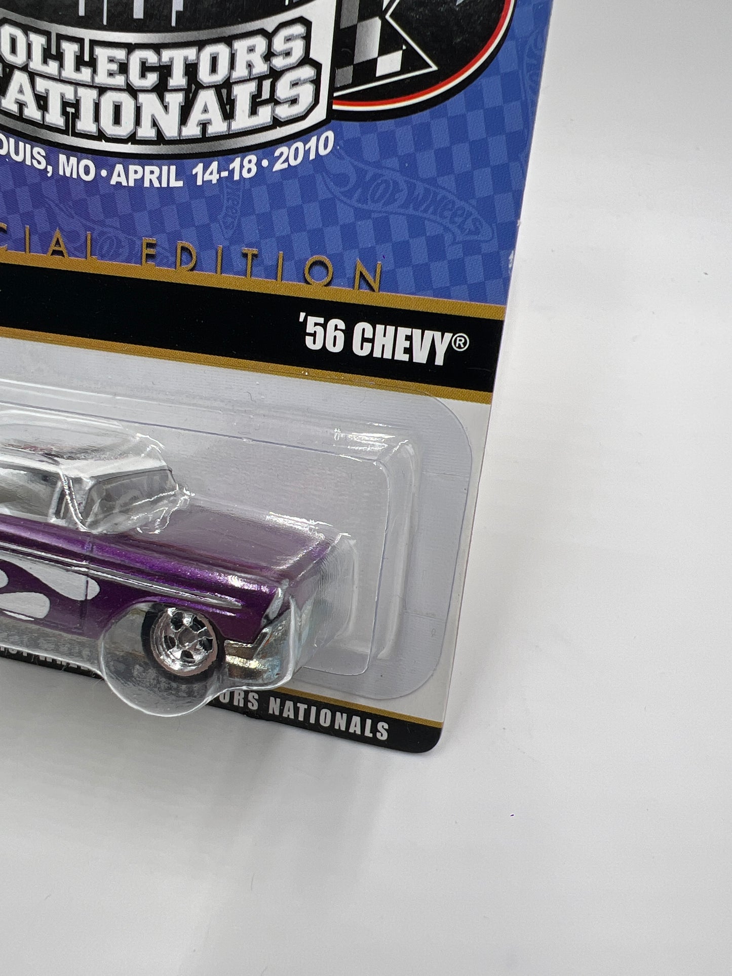 2010 Hot Wheels 10th Annual Collectors Nationals MO #1608/2400 56 Chevy W/Protector