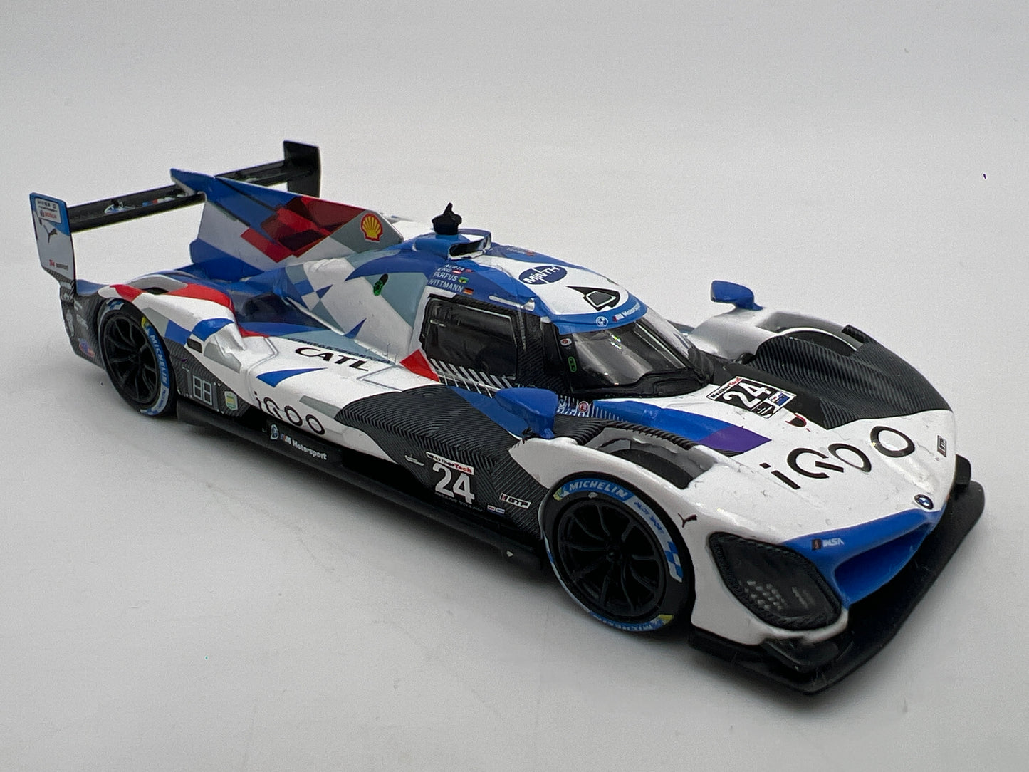Mini GT #670 BMW M Hybrid V8 GTP #24 2023 IMSA Daytona 24 Hrs M Team RLL
