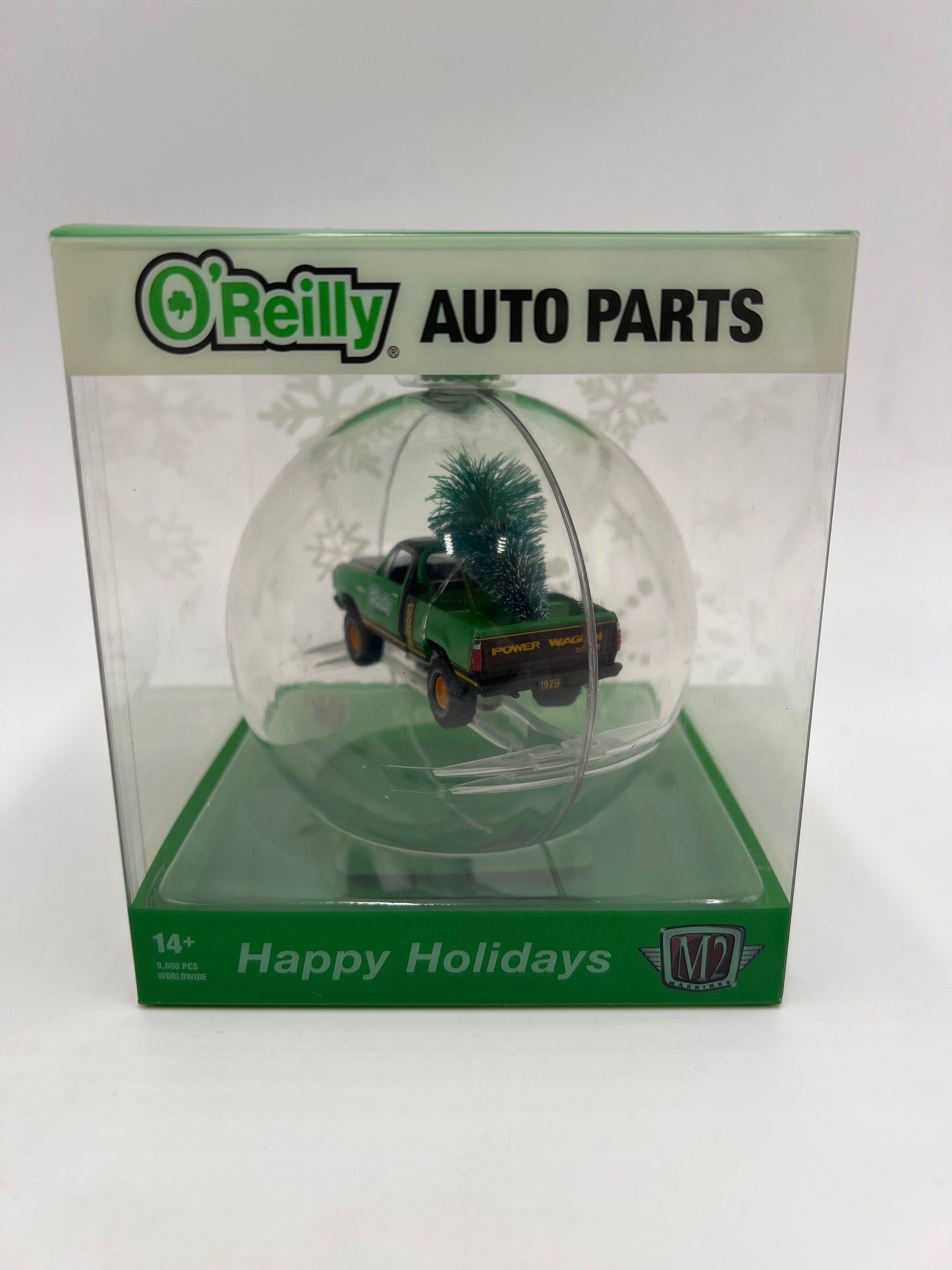 M2 Machines Oreillys Exclusive Holiday Ornaments 1979 Dodge Power Wagon Green