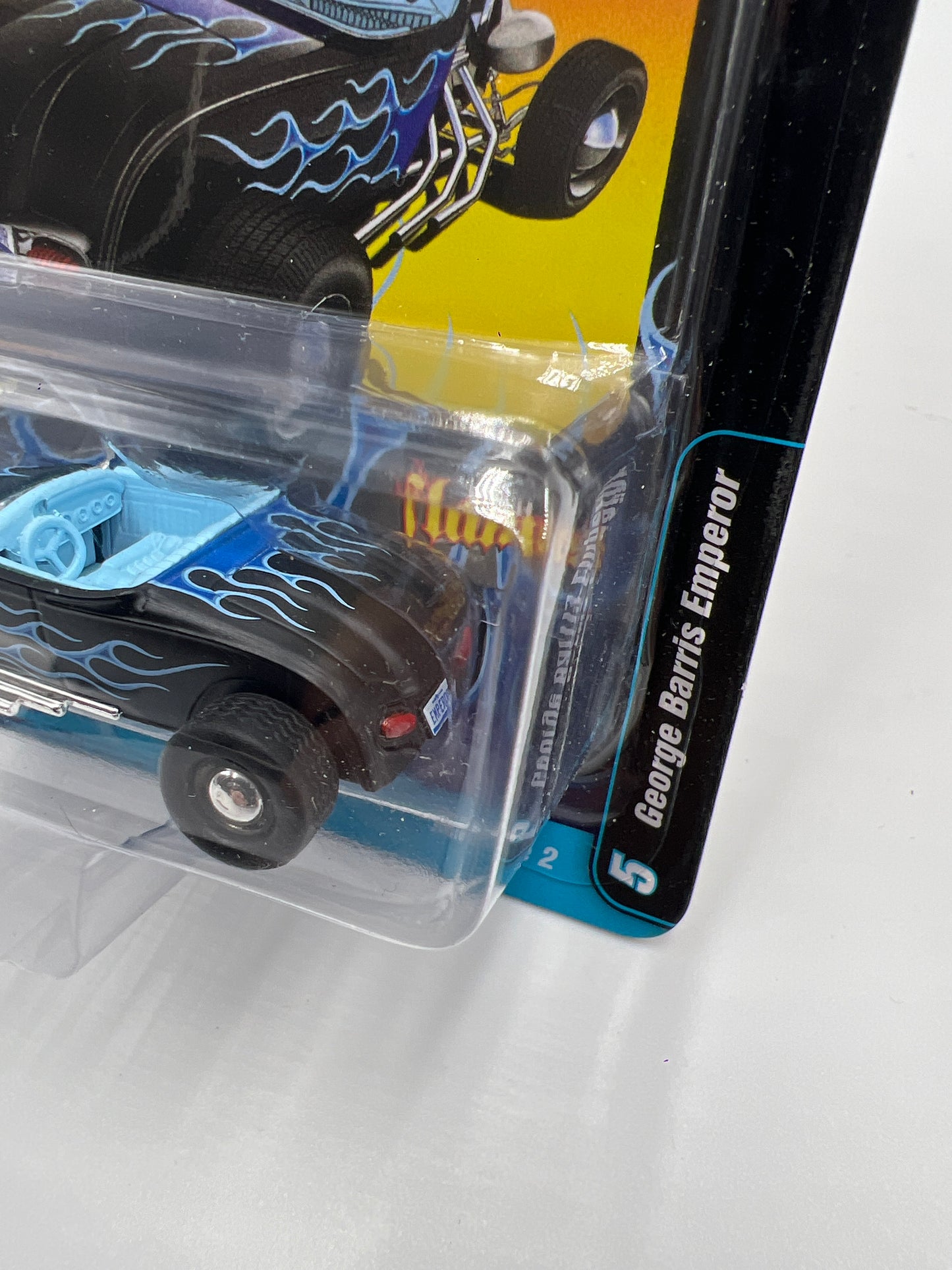 Johnny Lightning Street Freaks Black With Flames Release 2 Version B George Barris Emperor Matte Black/Blue 230F