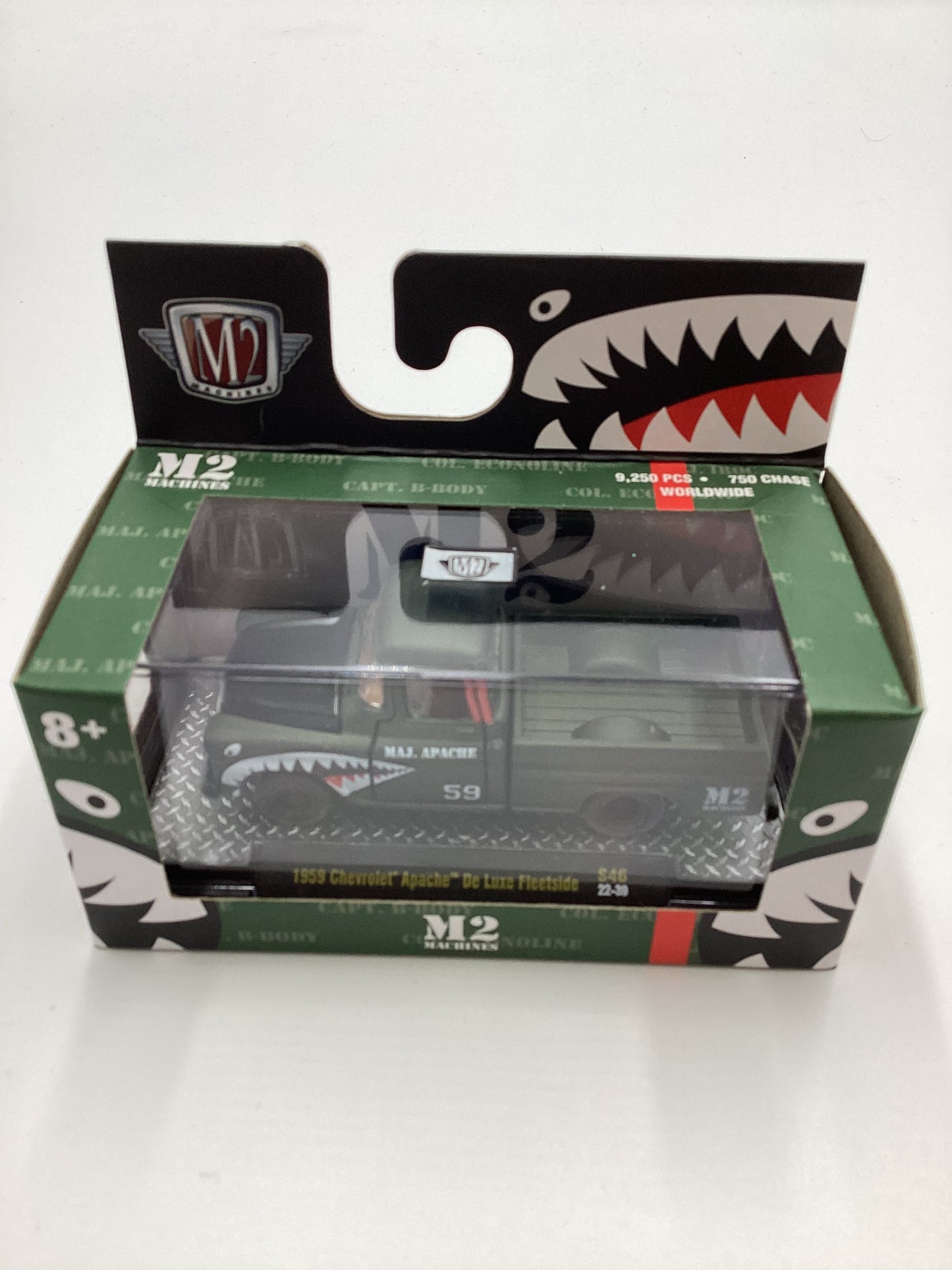 M2 Machines S46 Maj. Apache 1959 Chevrolet Apache De Luxe Fleetside Green S46