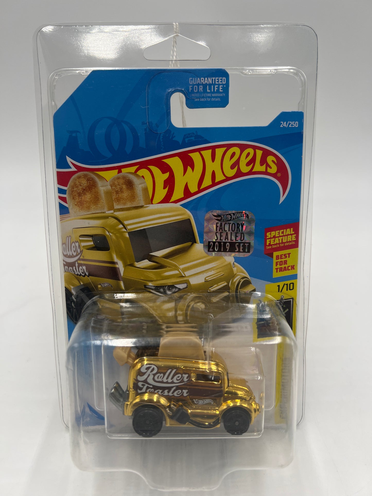 2019 Hot Wheels #24 Roller Toaster Golden Factory Sealed W/Protector