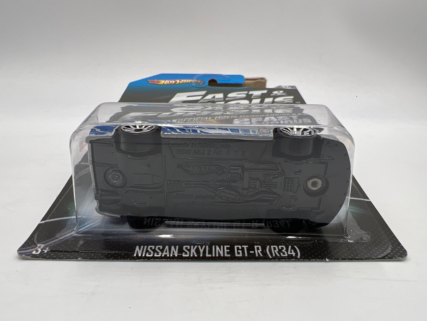 Hot Wheels Fast and Furious #3 Nissan Skyline GT-R R34 Silver VHTF Black Wing W/Protector