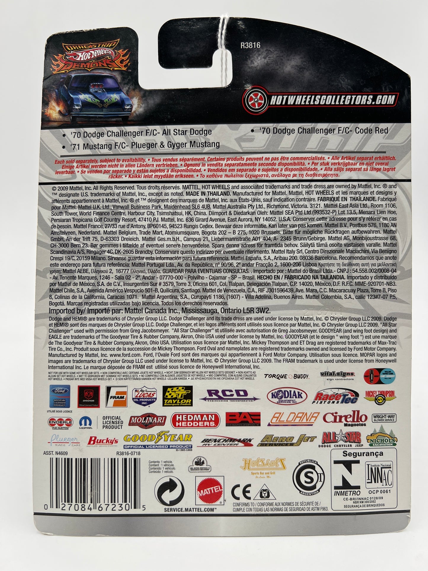 Hot Wheels Premium Drag Strip Demons #1 70 Dodge Challenger F/C All Star Dodge SR